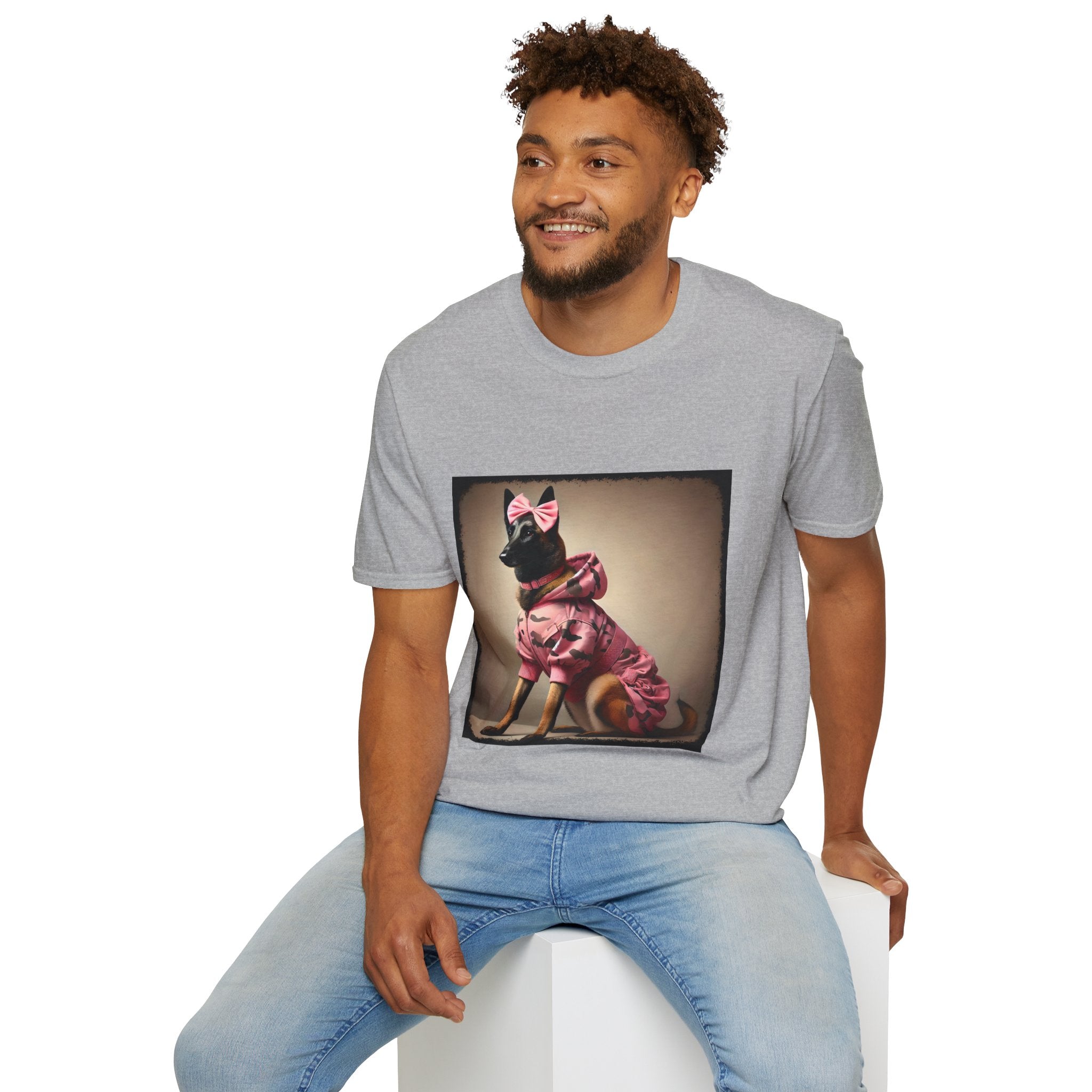 Belgian Malinois Pink Camo Cutie | Unisex Dog T-Shirt