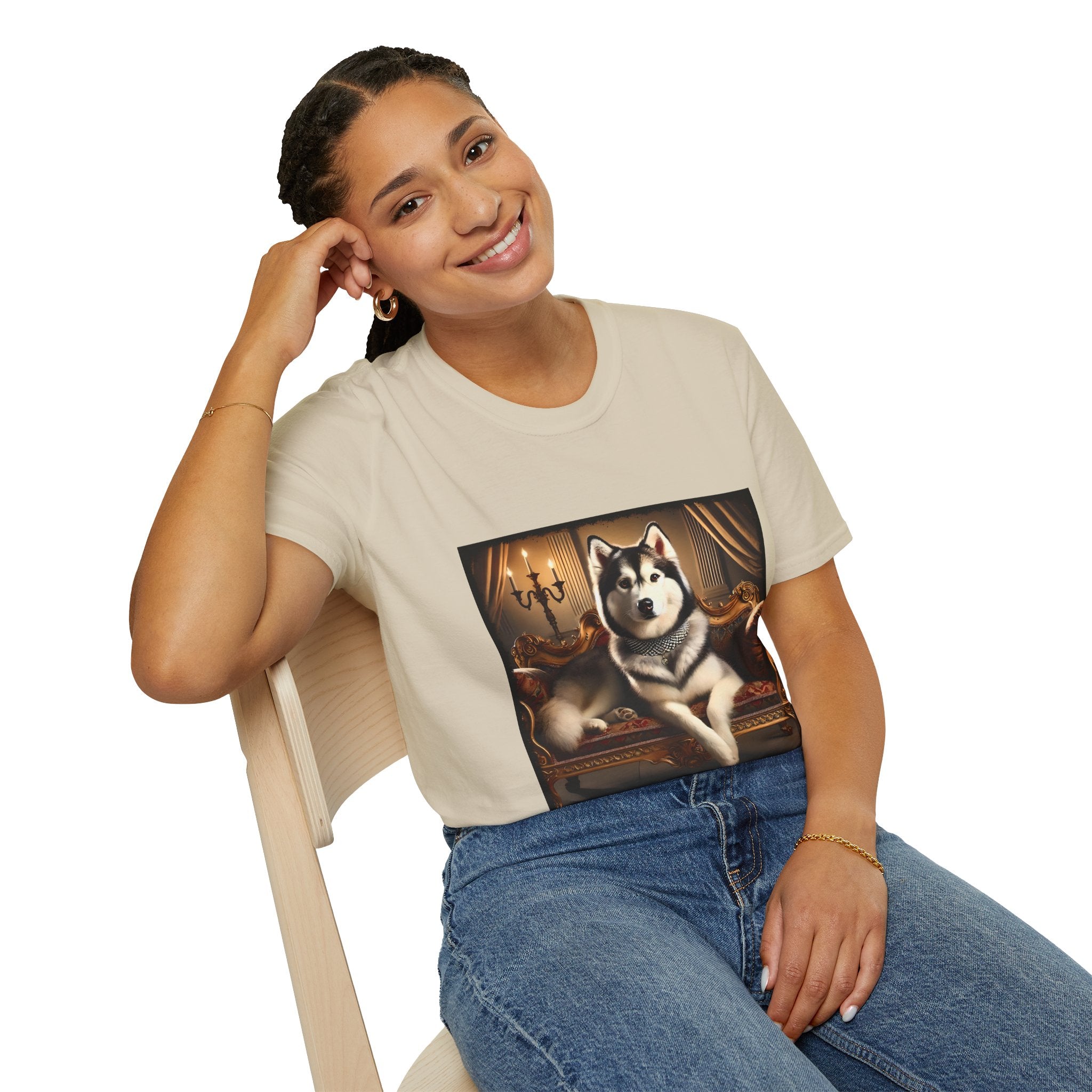 Siberian Husky Poised Princess | Unisex Dog T-Shirt