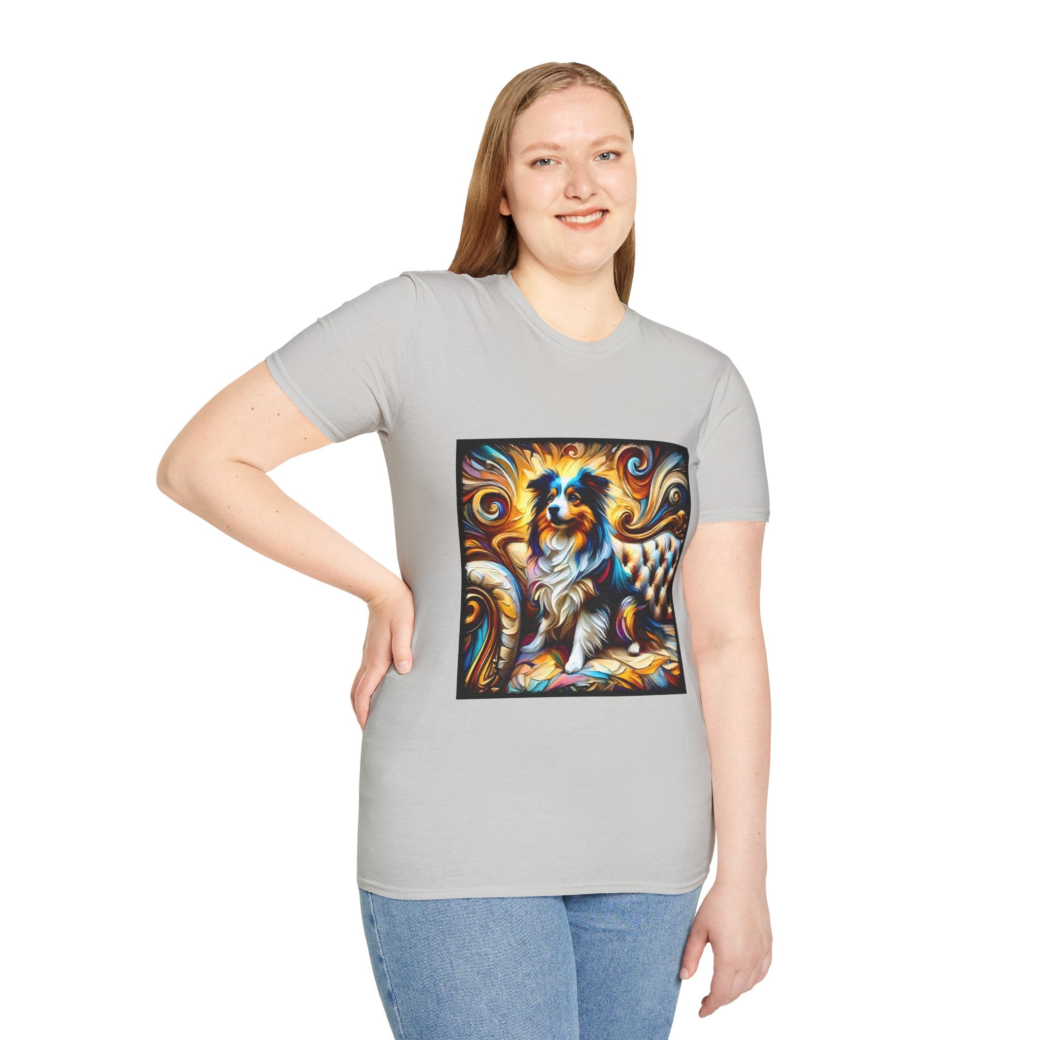 Miniature American Shepherd Sunburst Swirl | Unisex Dog T-Shirt