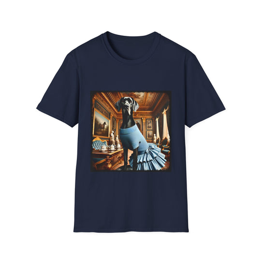 Great Dane Haute Tail design dog lover unisex t-shirt in navy