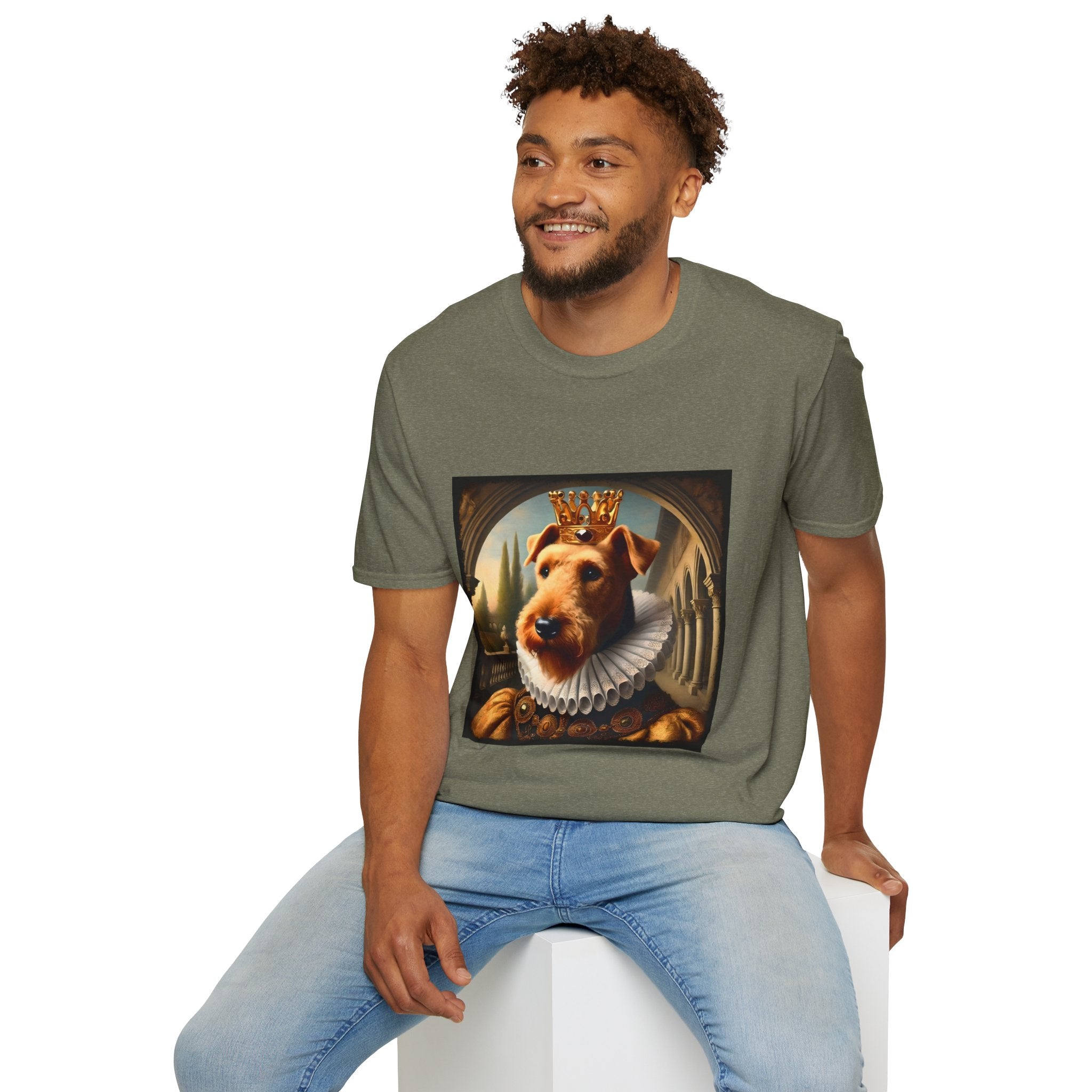 Airedale Terrier Crowned Gent design dog lover unisex t-shirt