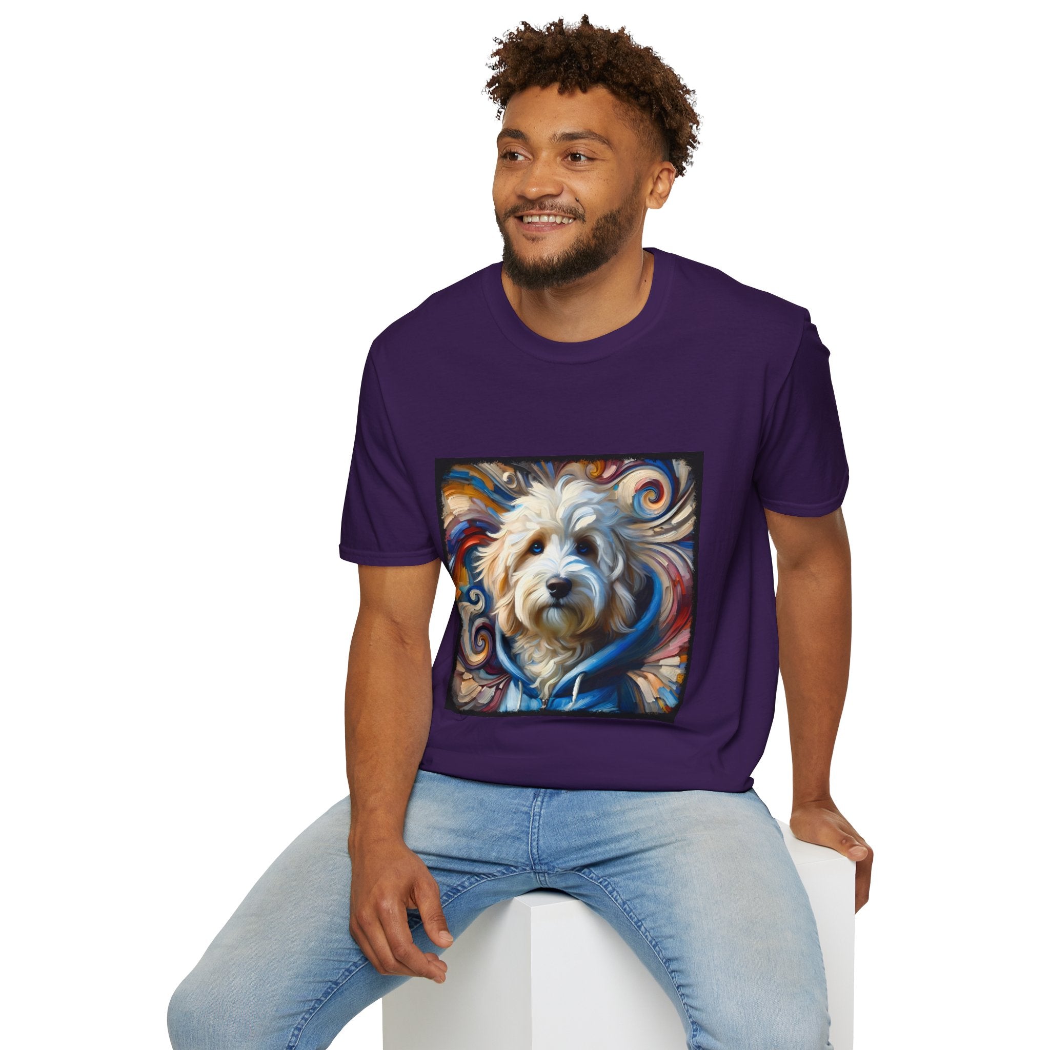 Sheepadoodle Blue Hoodie Swirl | Unisex Dog T-Shirt