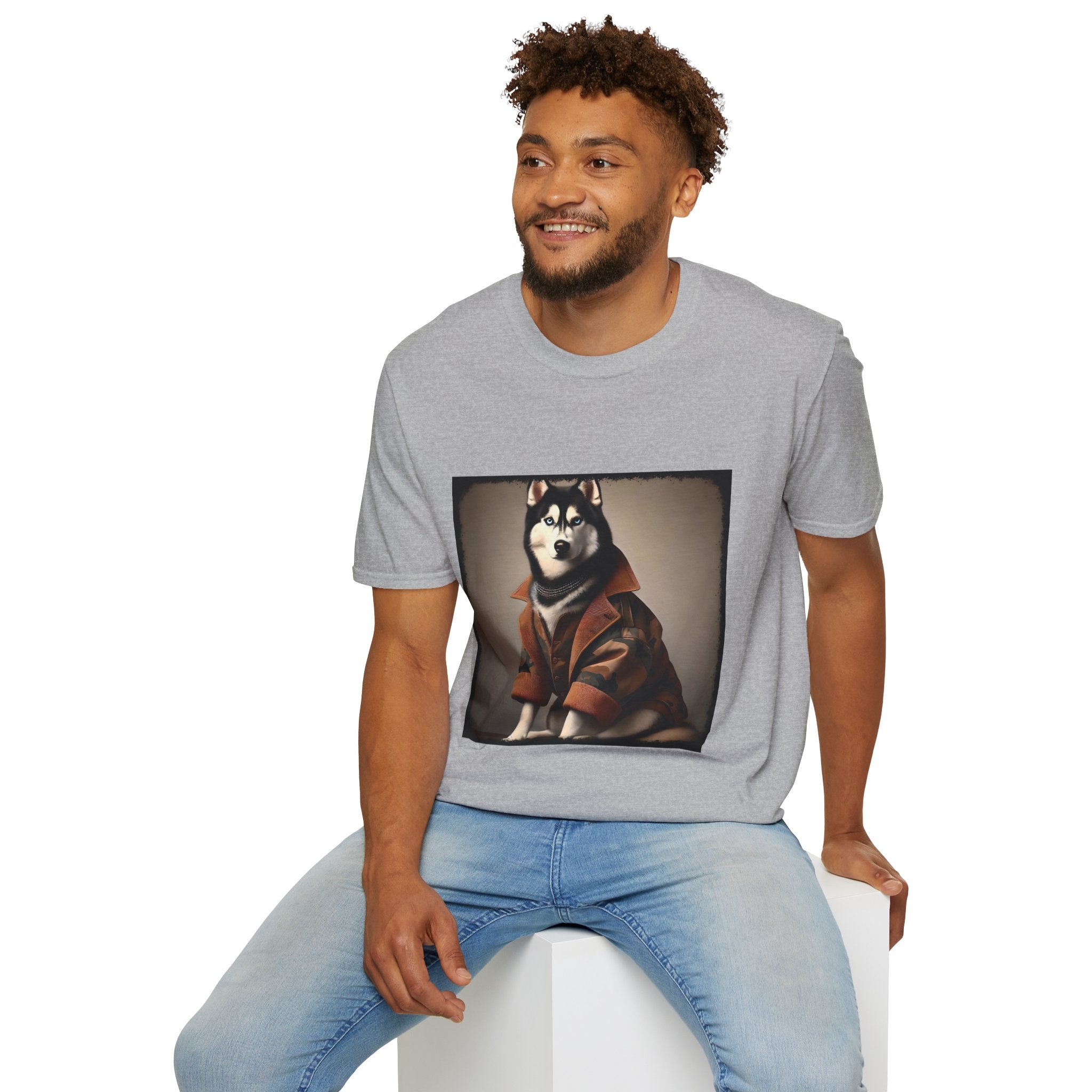 Siberian Husky Camo Cutie | Unisex Dog T-Shirt