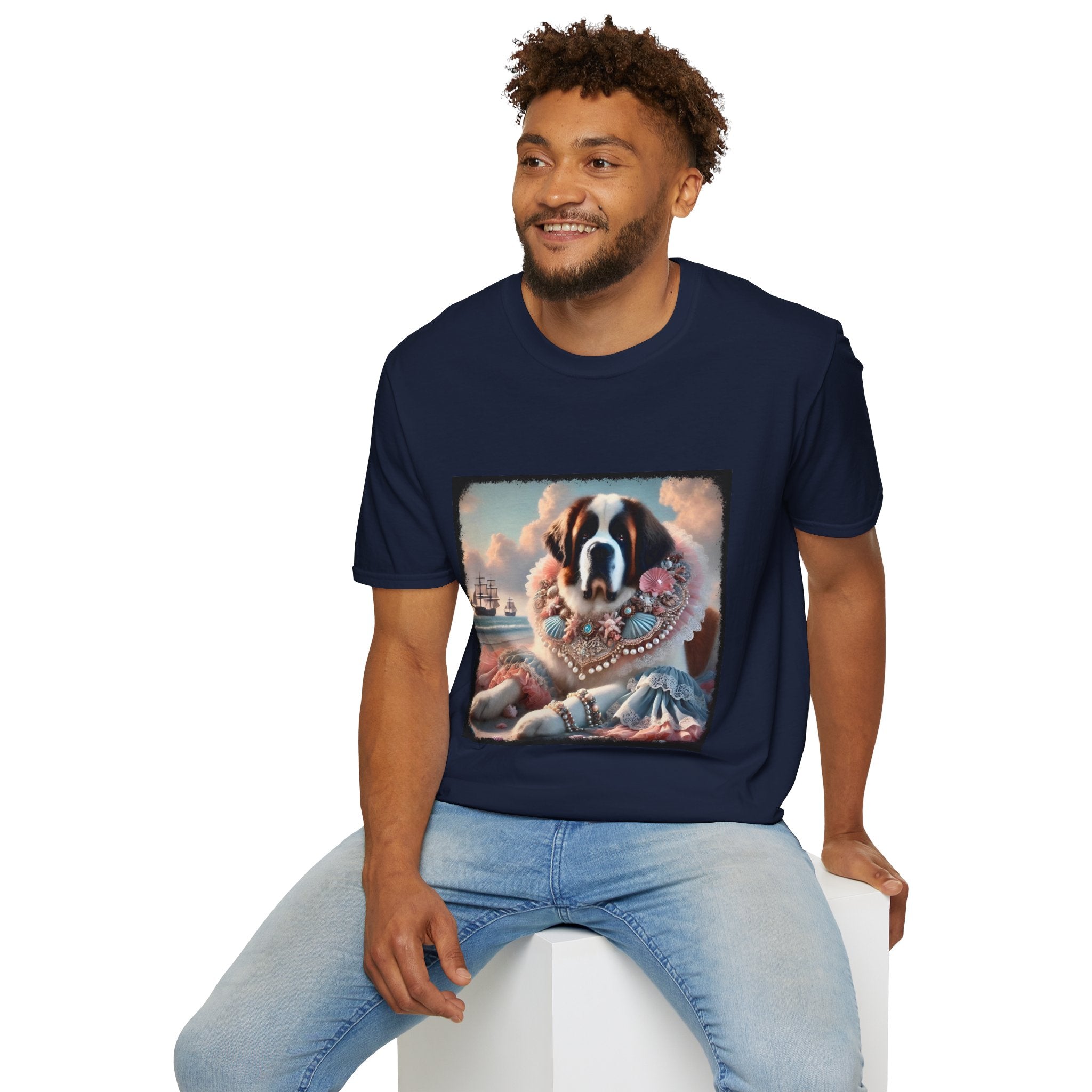 Saint Bernard Beach Beauty | Unisex Dog T-Shirt