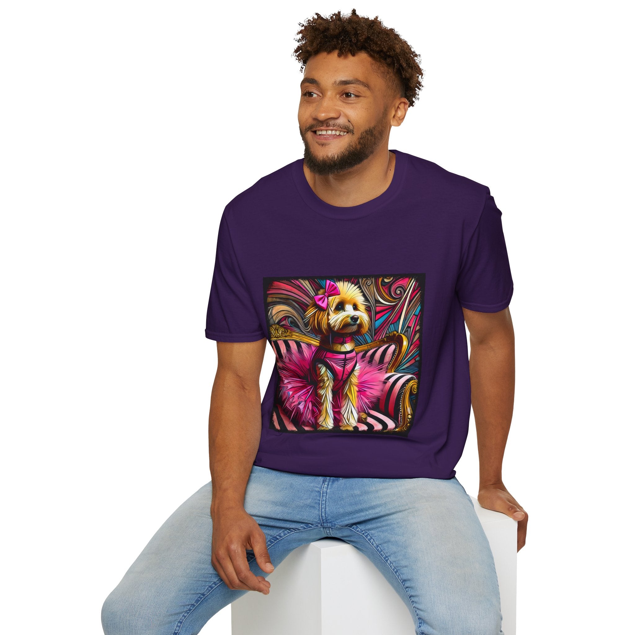 Goldendoodle Pink Rocker | Unisex Dog T-Shirt