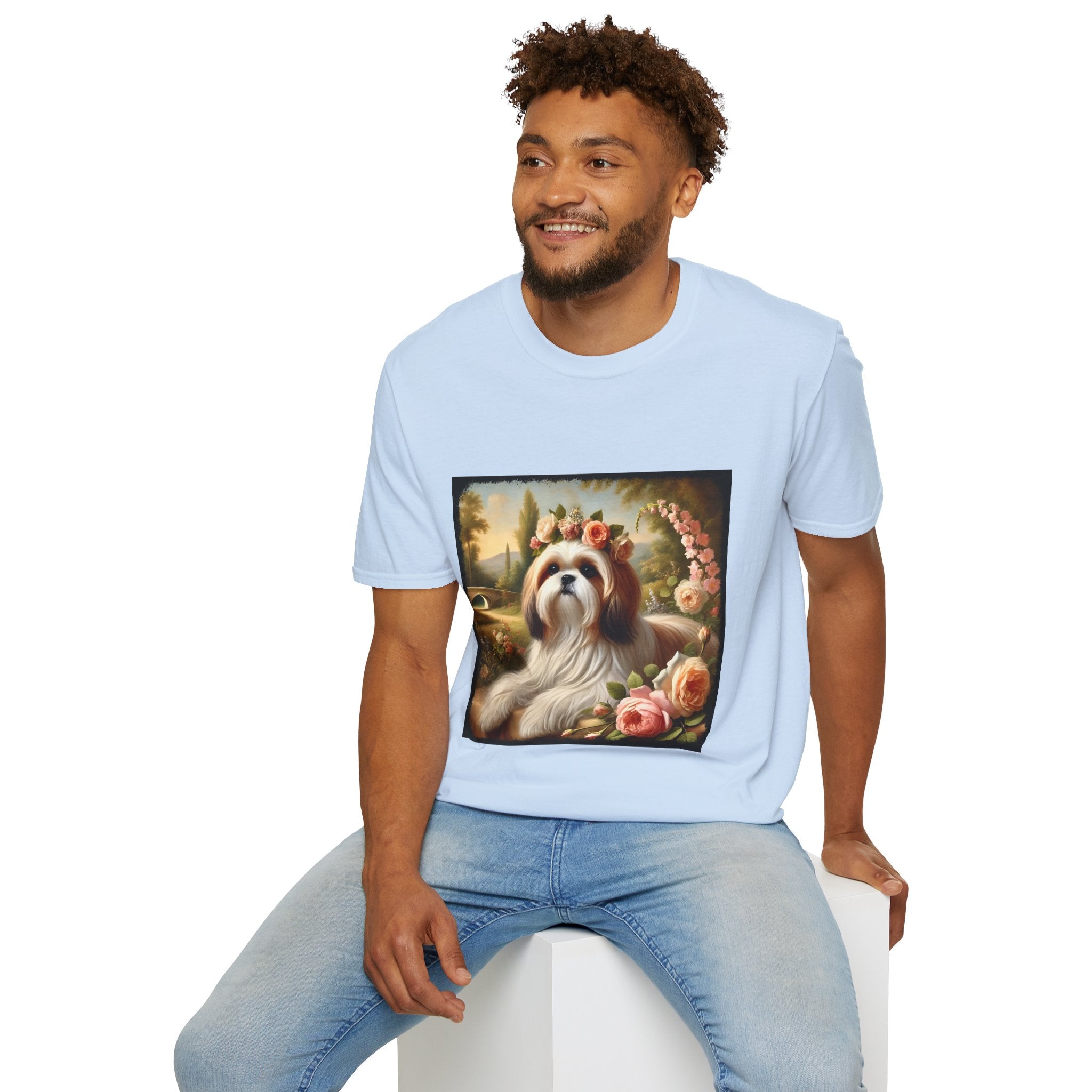 Shih Tzu Botanical Beauty | Unisex Dog T-Shirt