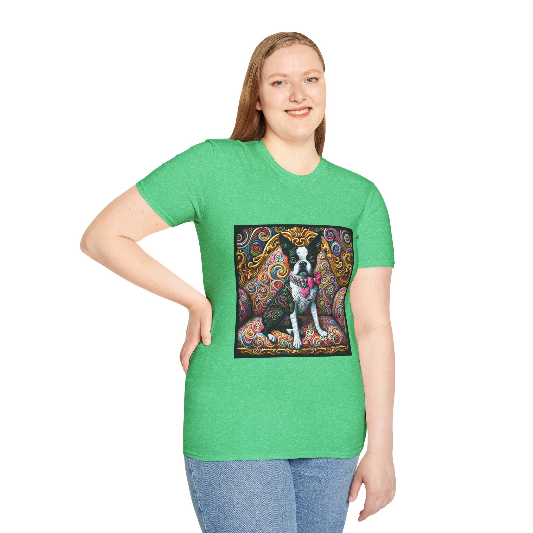 Boston Terrier Love Swirl | Unisex Dog T-Shirt