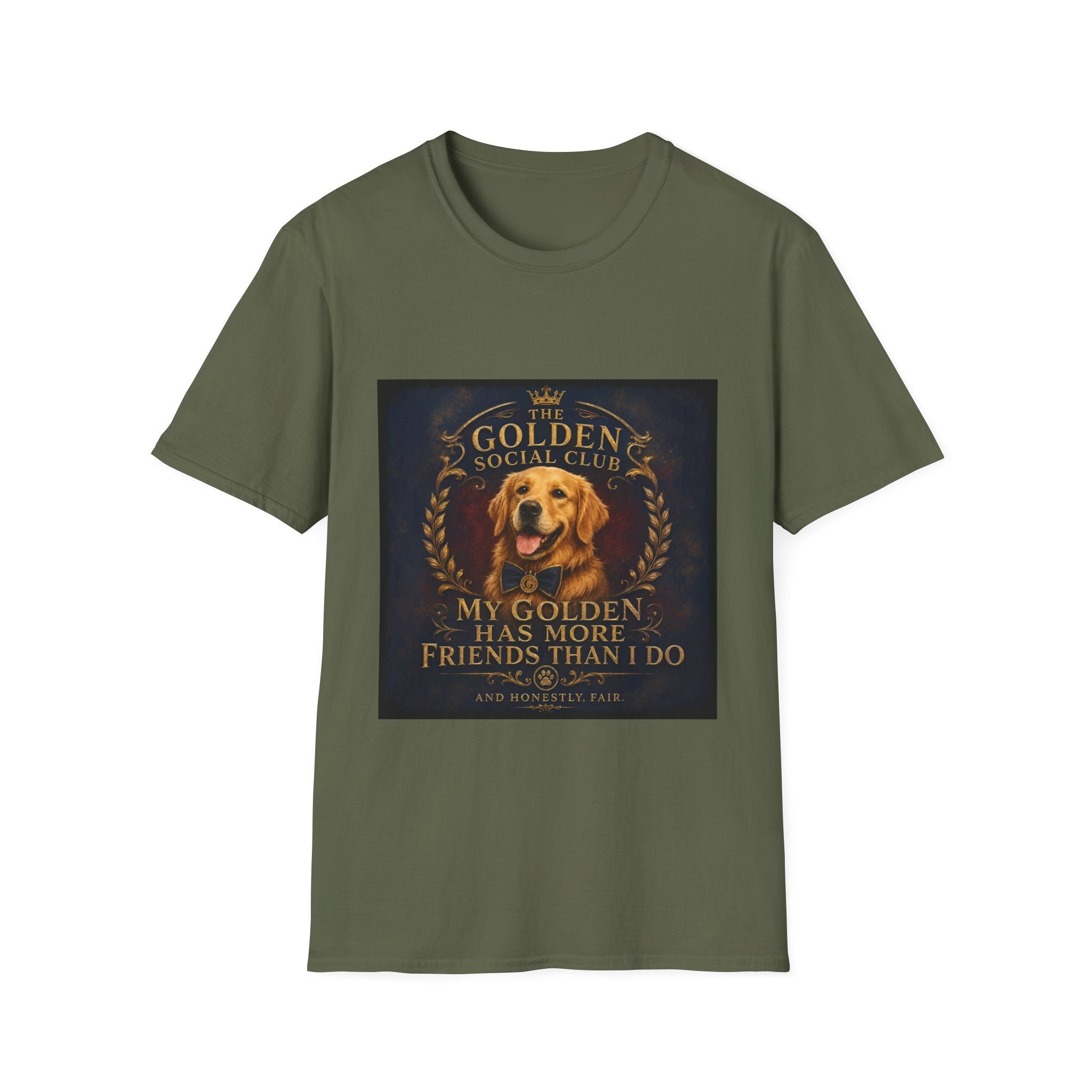 Golden Retriever Shirt | My Golden Has More Friends Than I Do Dog Lover Tee