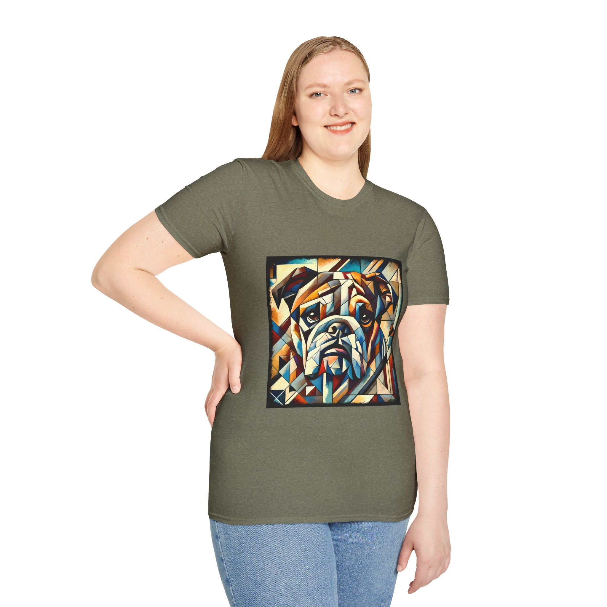 Bulldog Warm Geometric | Unisex Dog T-Shirt