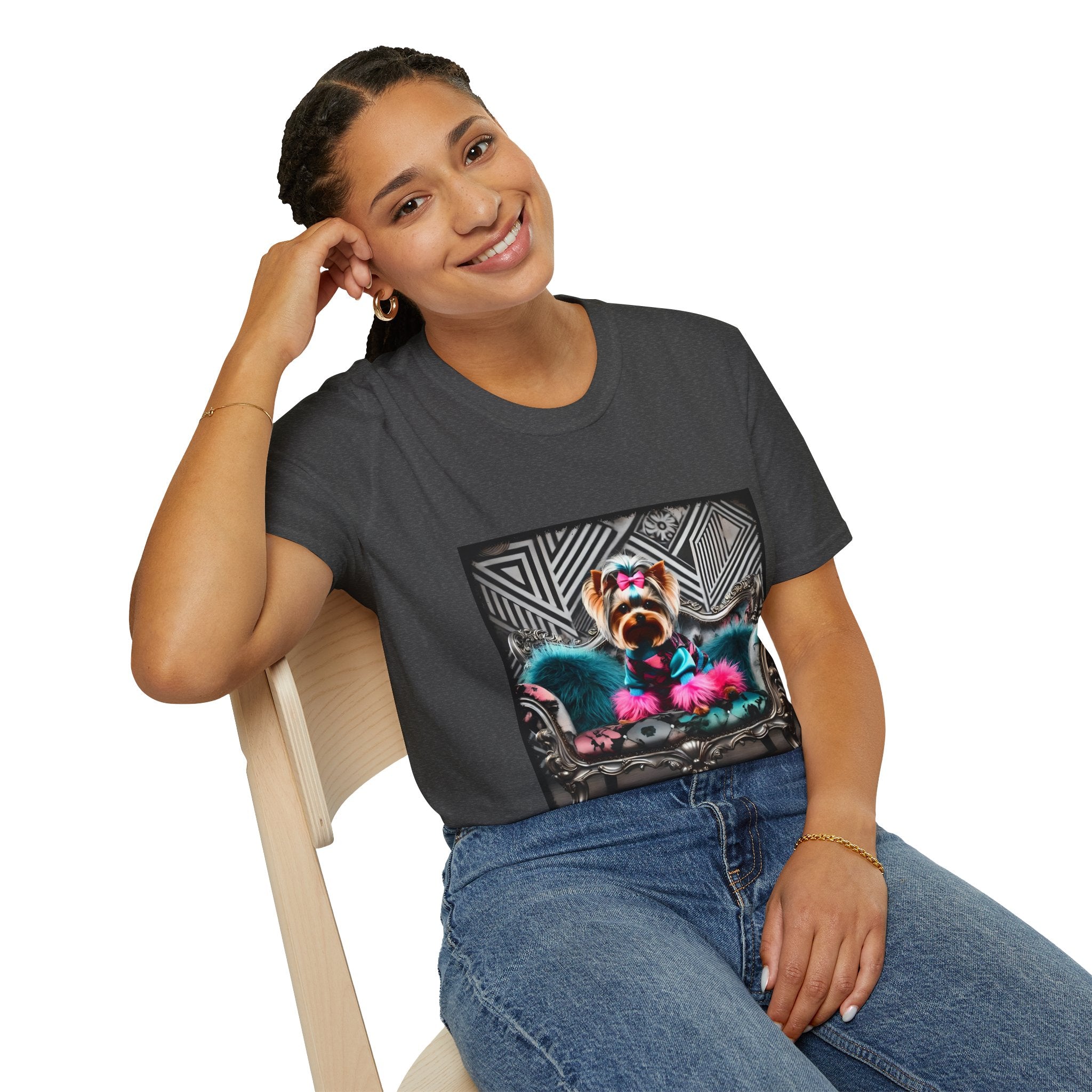 Yorkshire Terrier Chic Rocker | Unisex Dog T-Shirt