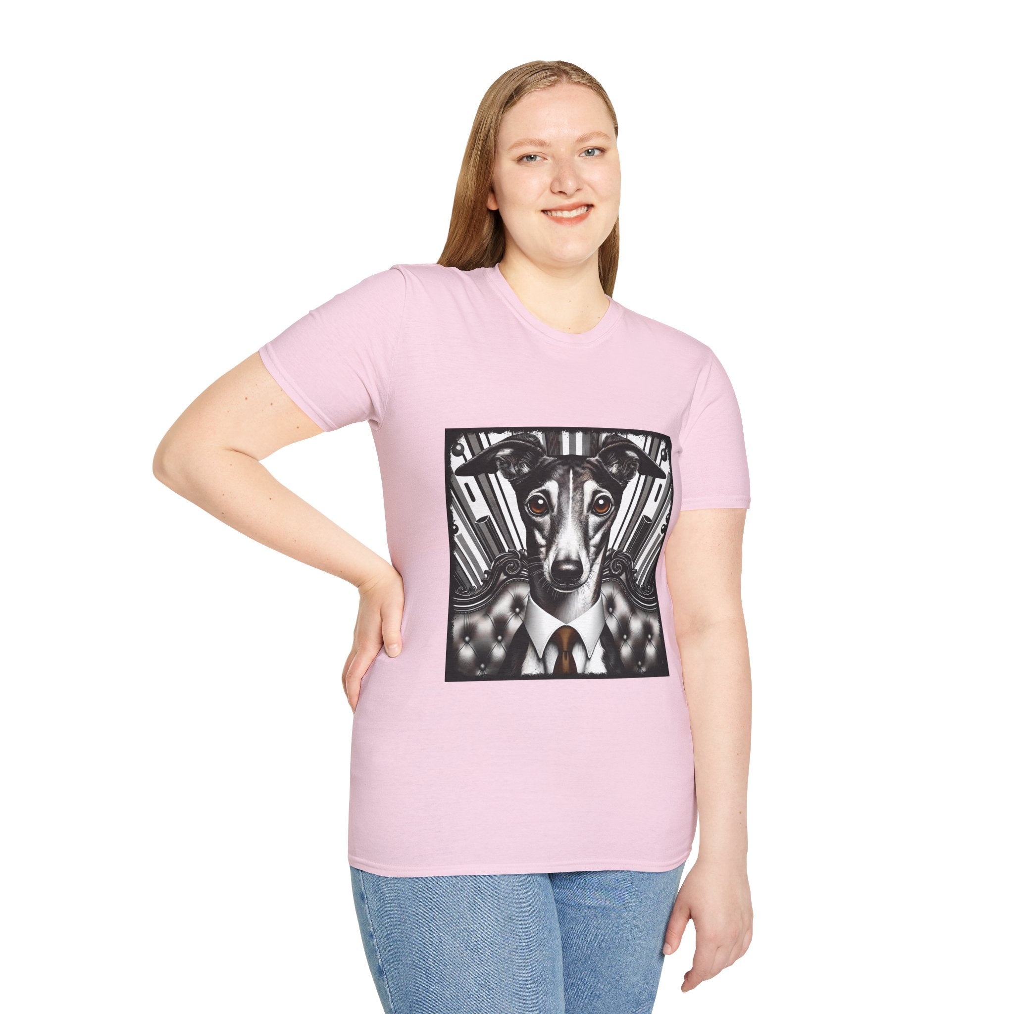 Greyhound B&W Bold Eyes | Unisex Dog T-Shirt