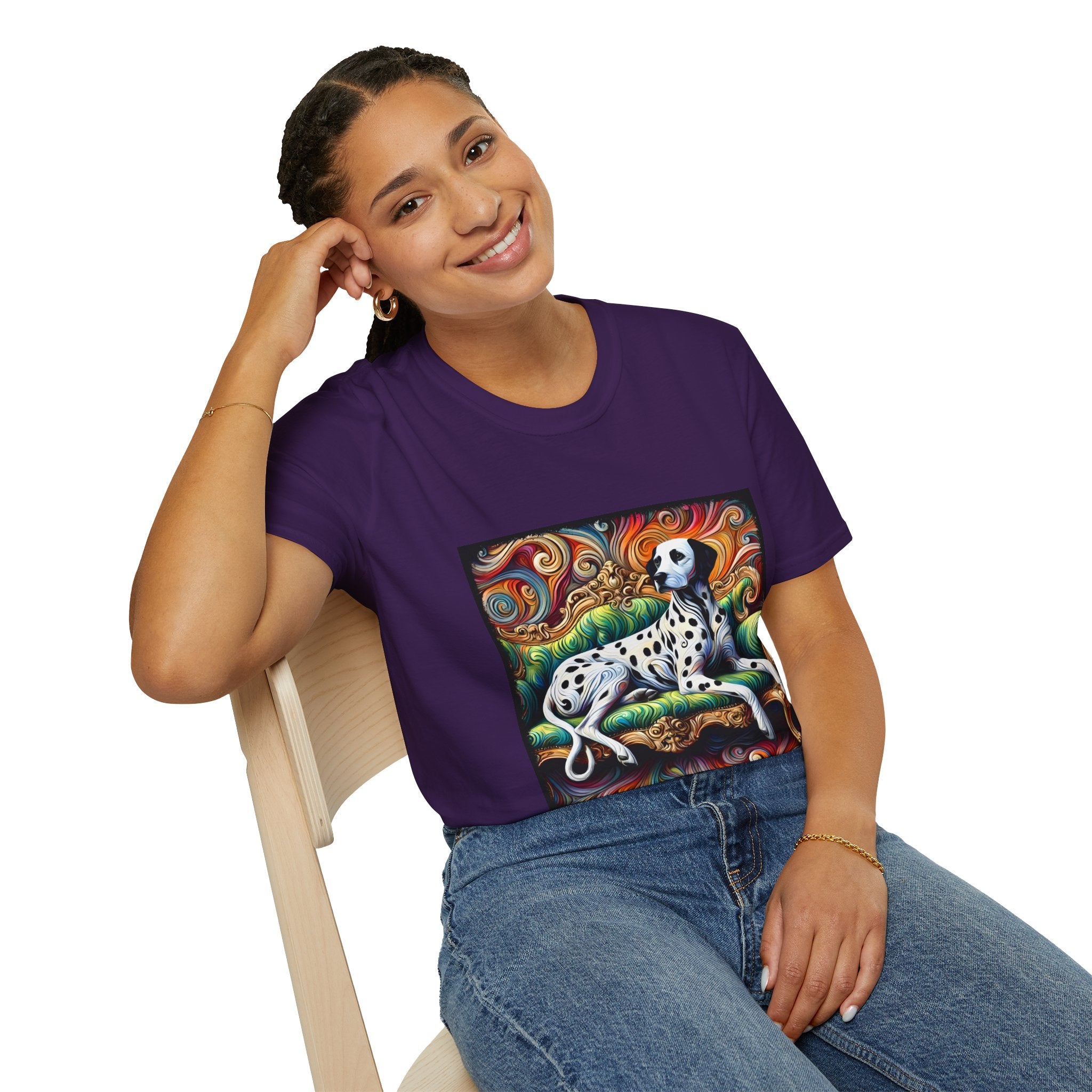 Dalmatian Rainbow Swirl | Unisex Dog T-Shirt