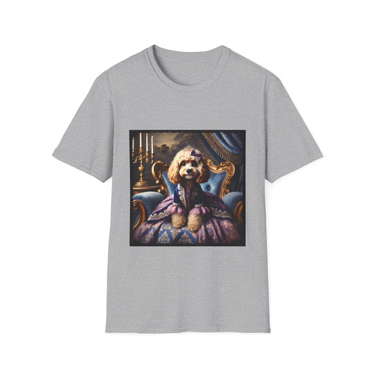 Cavapoo Lilac Lady design dog lover unisex t-shirt in sport grey