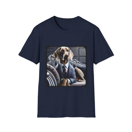 Weimaraner Suave Suitor design dog lover unisex t-shirt in navy