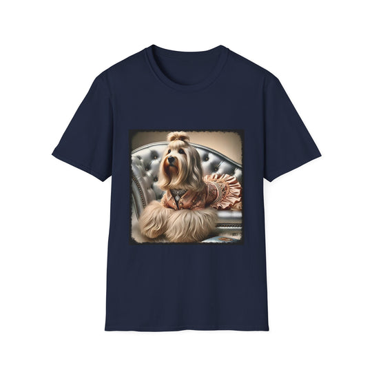 Wheaten Terrier Style Icon design dog lover unisex t-shirt in navy