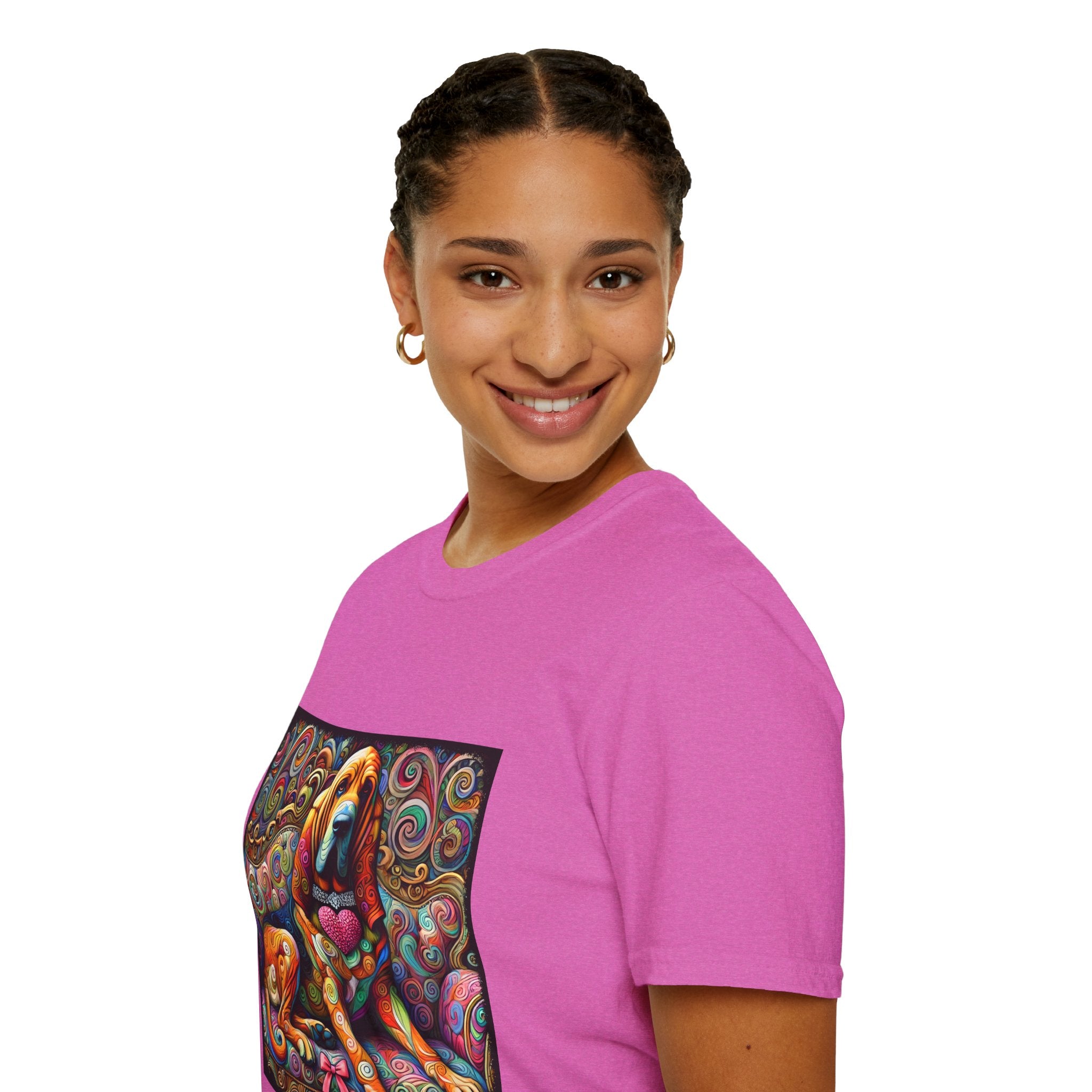 Bloodhound Love Swirl | Unisex Dog T-Shirt