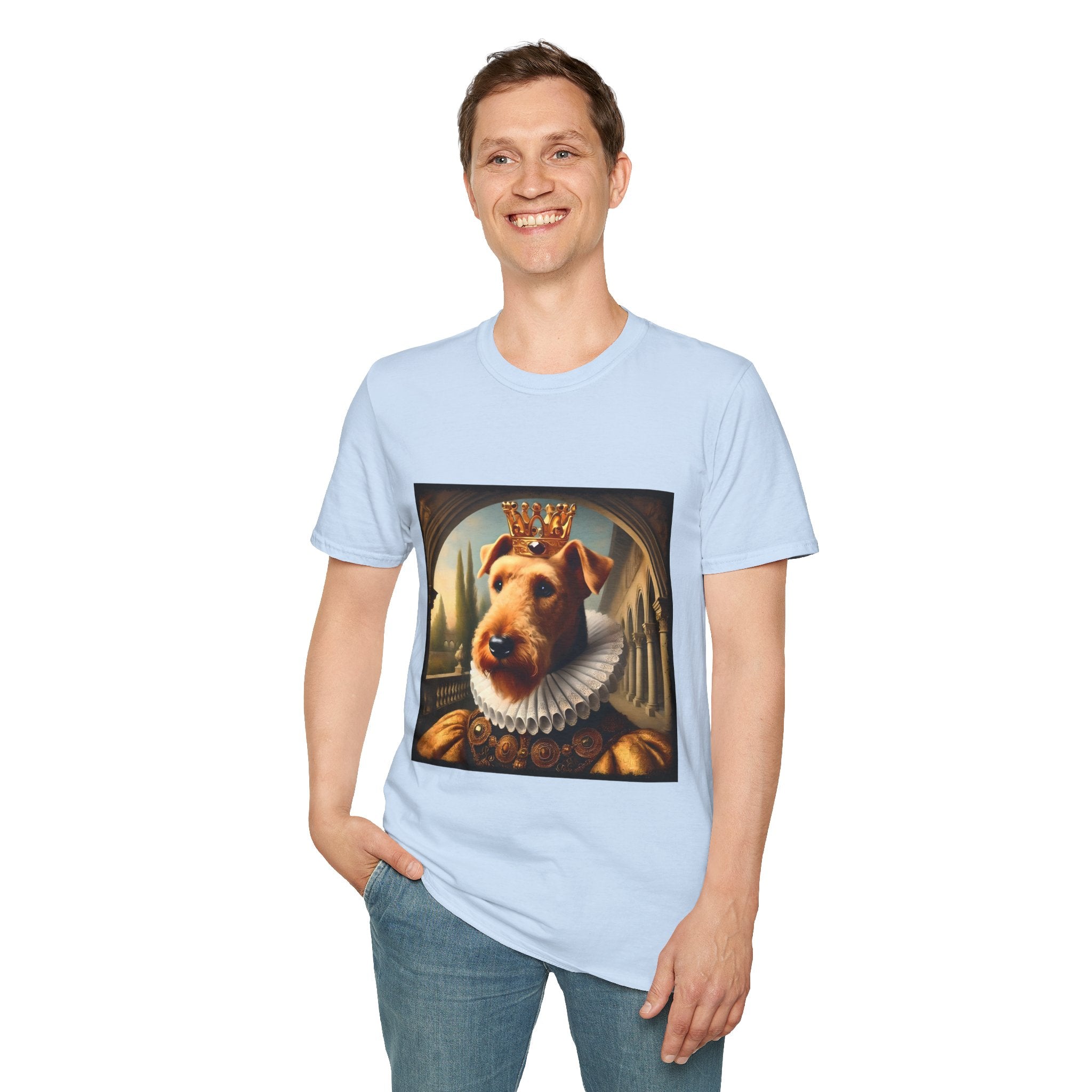 Airedale Terrier Crowned Gent design dog lover unisex t-shirt