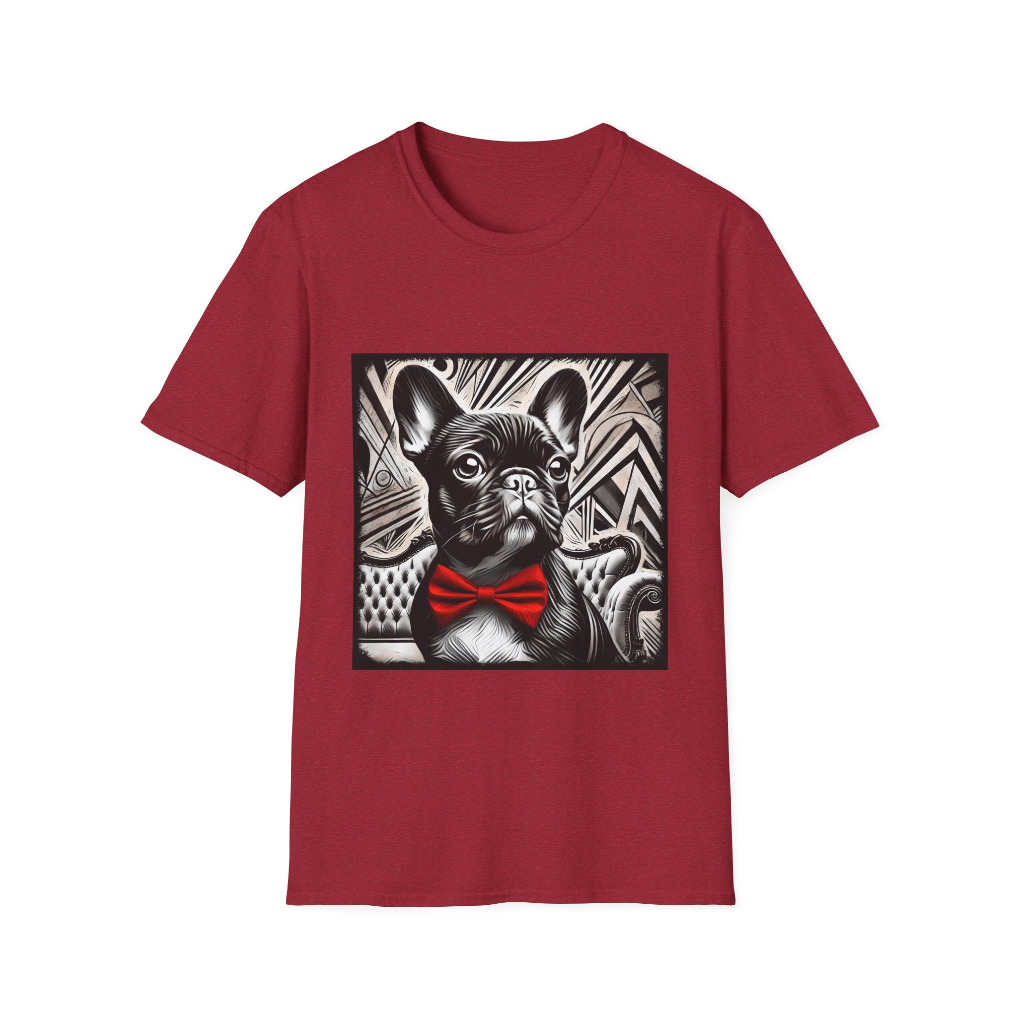 French Bulldog Shirt | B&W Red Bow Dog Lover Tee