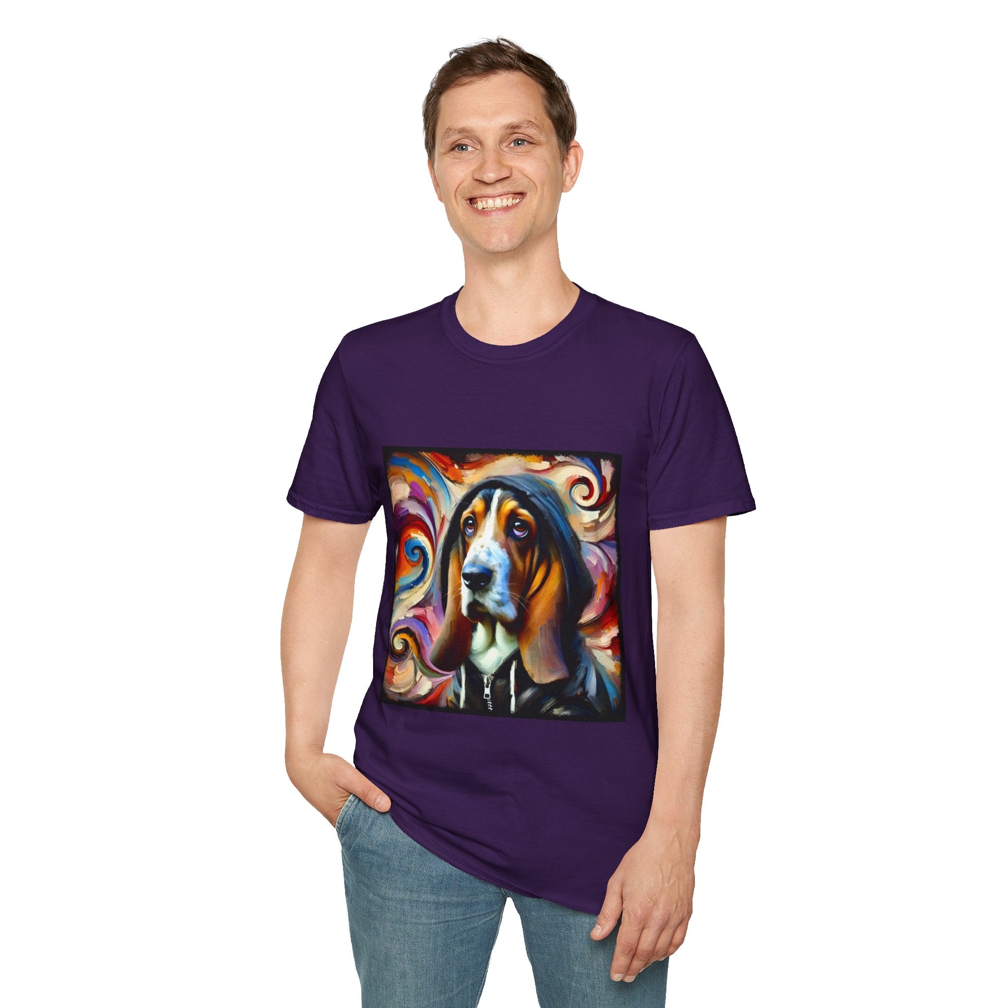 Basset Hound Hoodie Swirl | Unisex Dog T-Shirt
