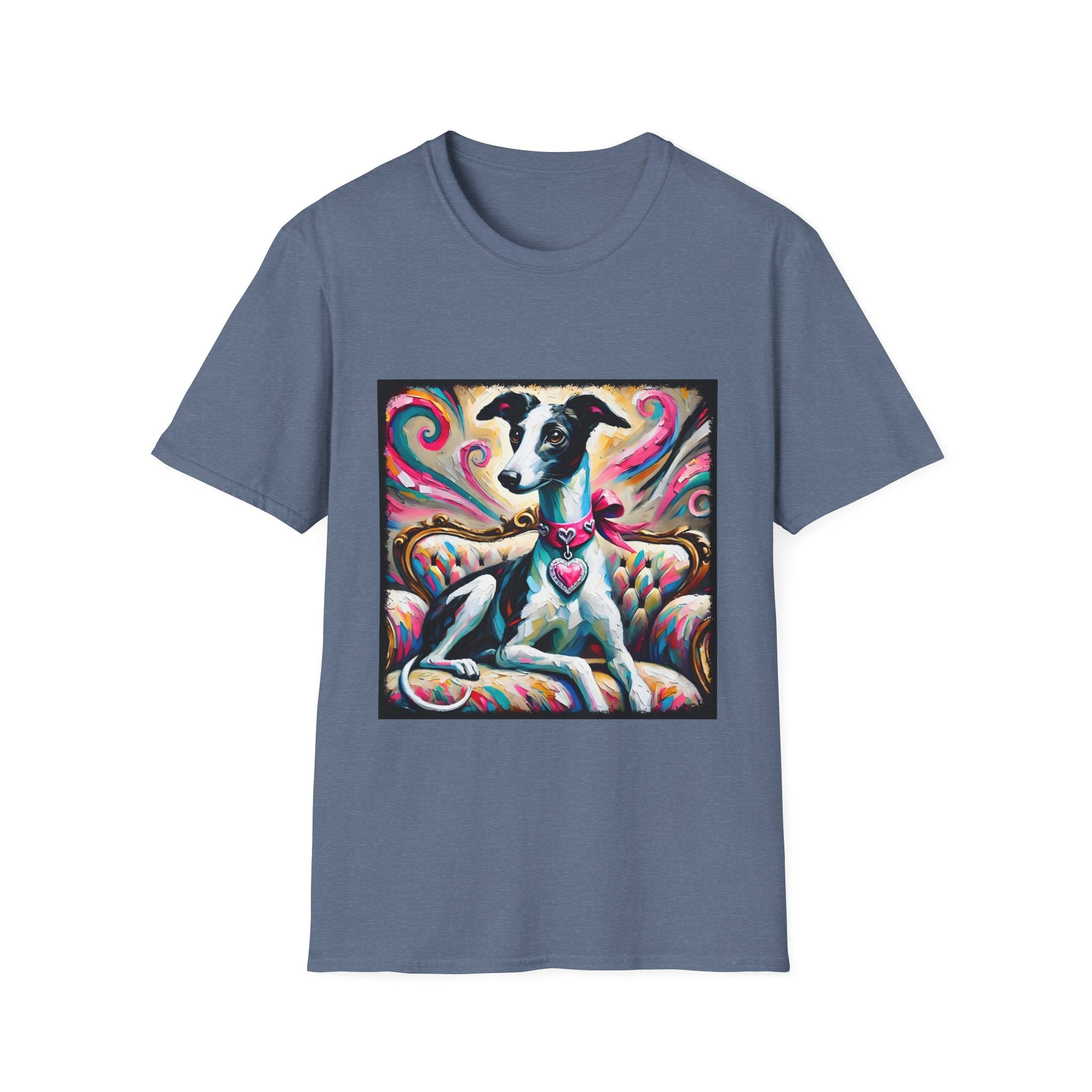 Greyhound Pink Heart Classic | Unisex Dog T-Shirt