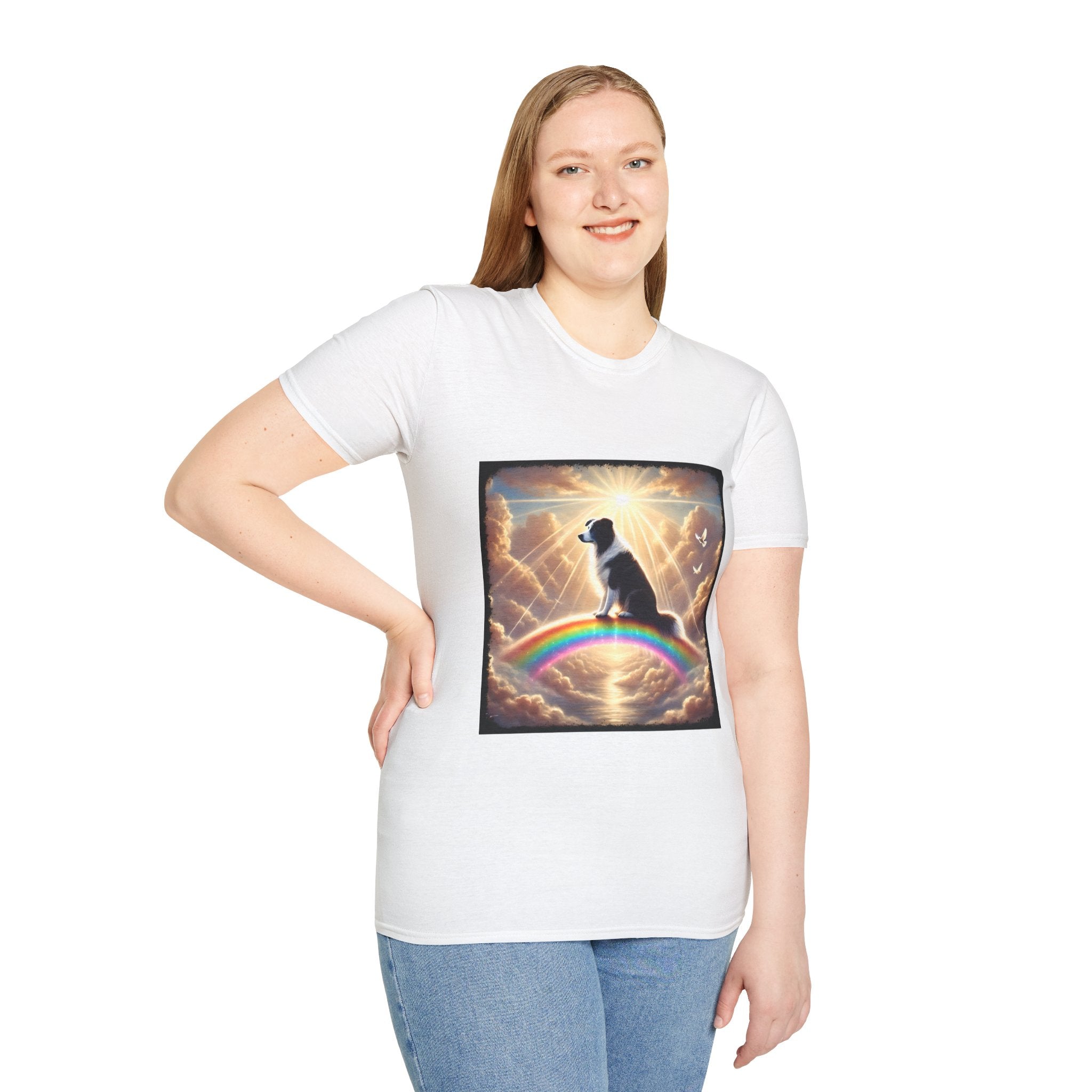Border Collie Rainbow Bridge | Unisex Dog T-Shirt