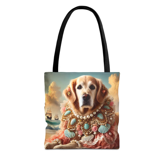 Golden Retriever Tote Bag Beach Beauty Dog Lover Gift tote bag in black