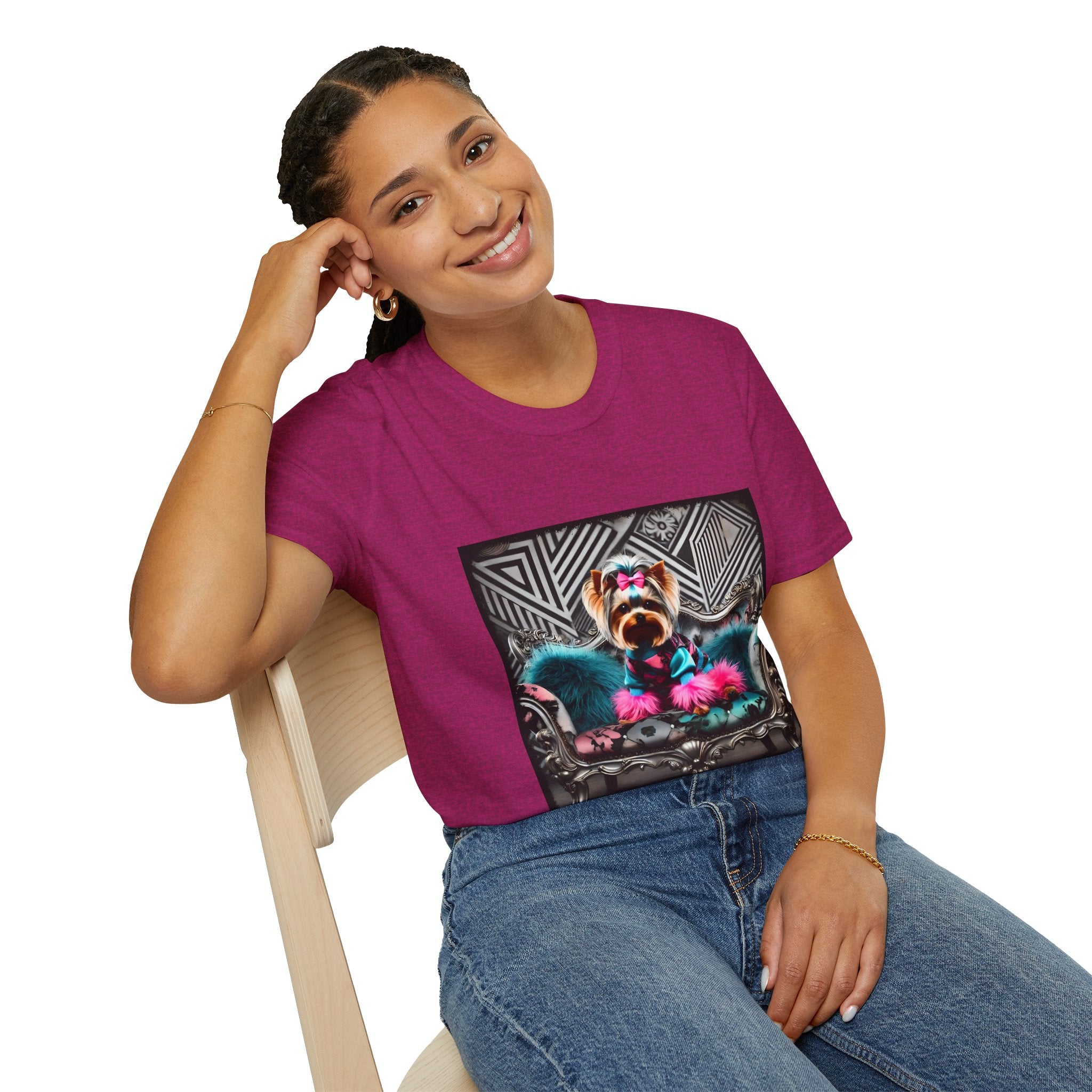 Yorkshire Terrier Chic Rocker | Unisex Dog T-Shirt