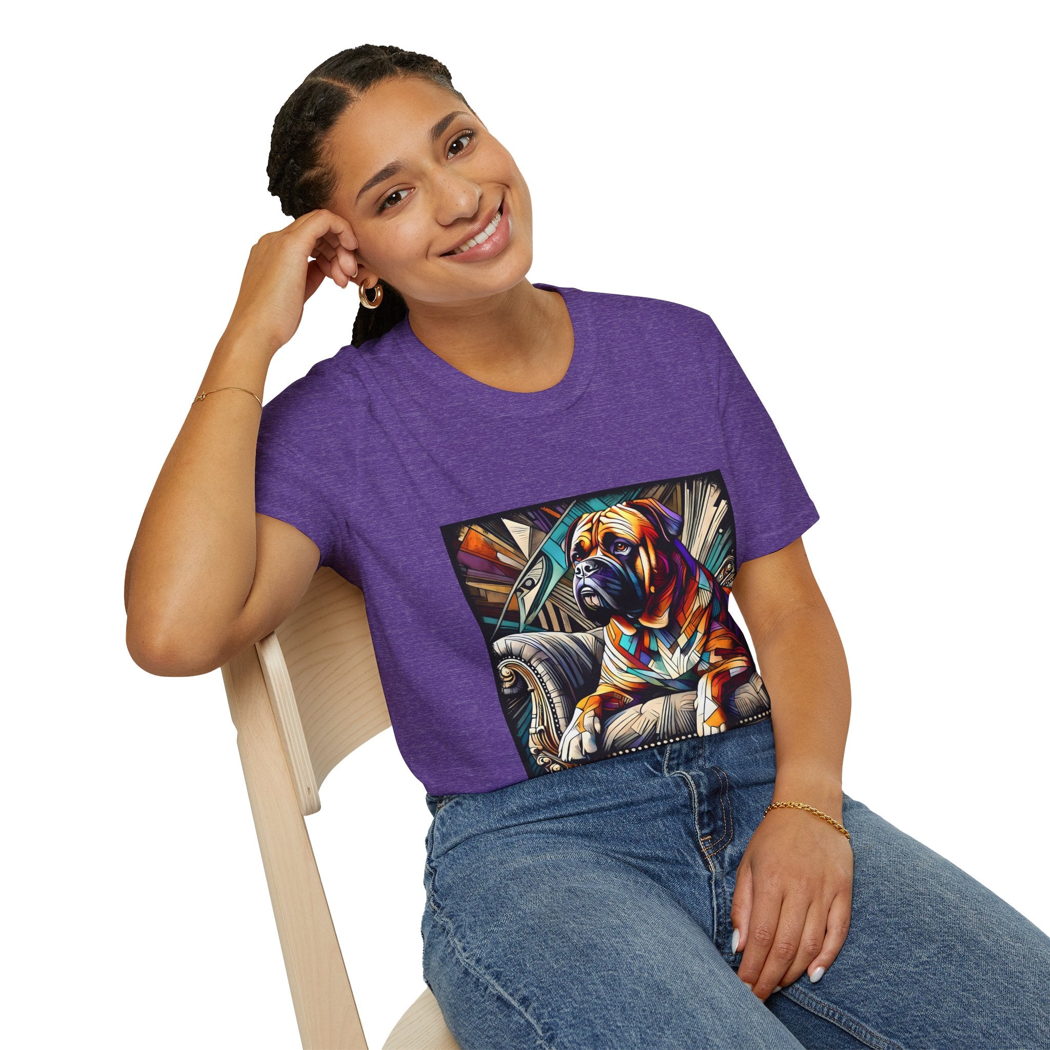 Bullmastiff Vivid Geometric | Unisex Dog T-Shirt