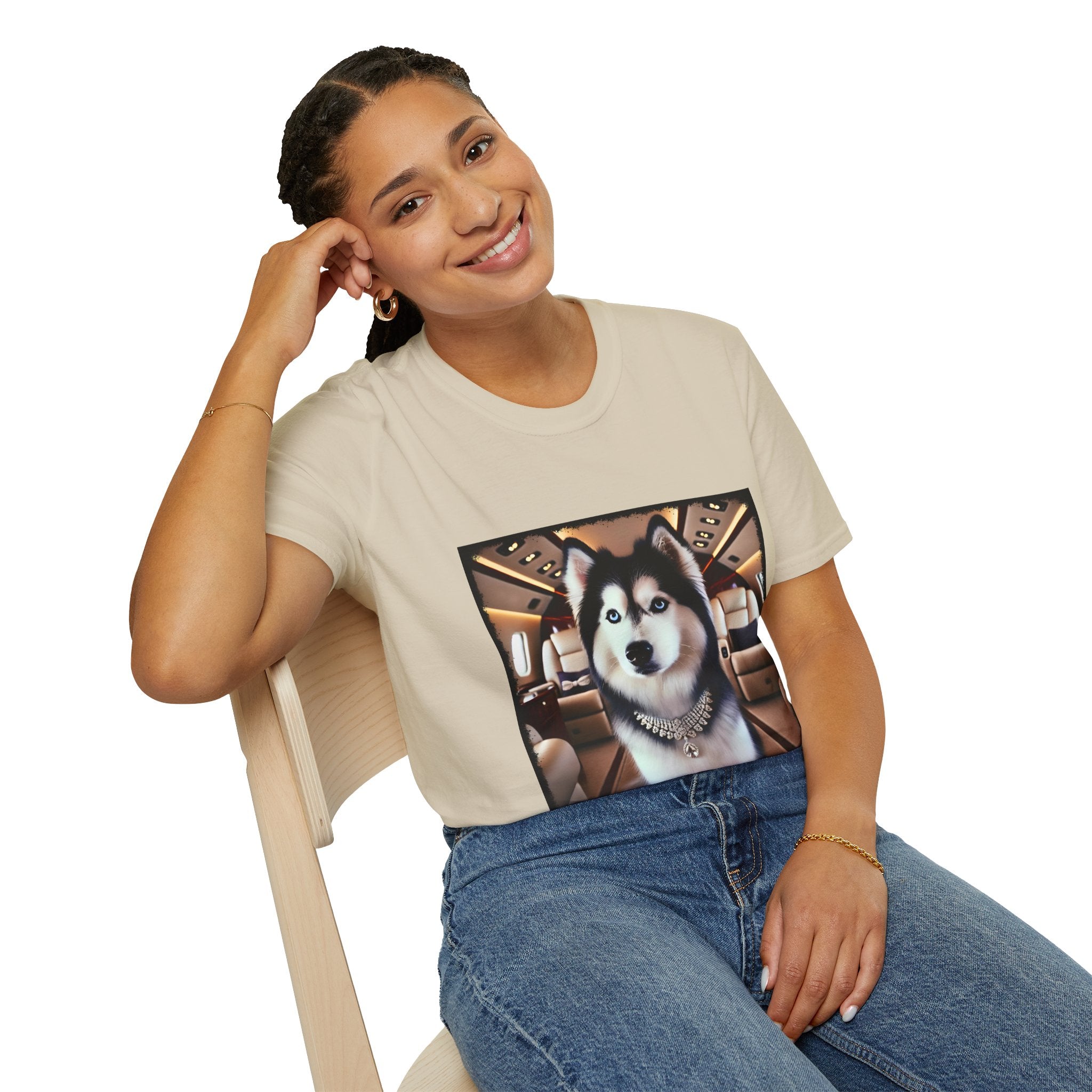 Siberian Husky Frequent Flier | Unisex Dog T-Shirt