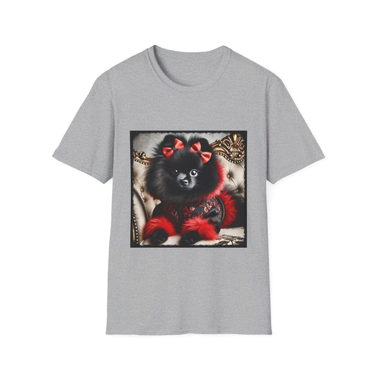 Pomeranian Posh Pupstar design dog lover unisex t-shirt in sport grey