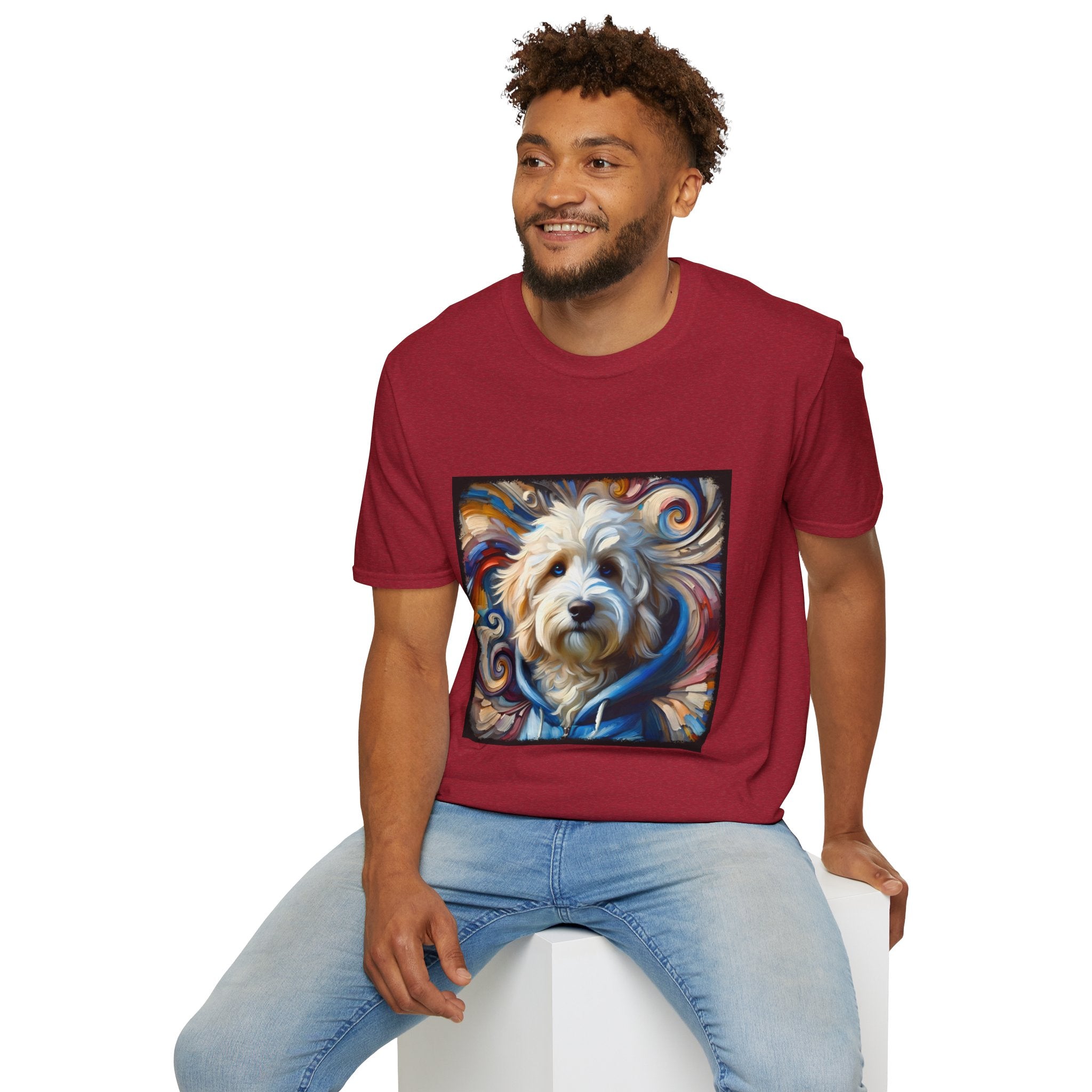 Sheepadoodle Blue Hoodie Swirl | Unisex Dog T-Shirt