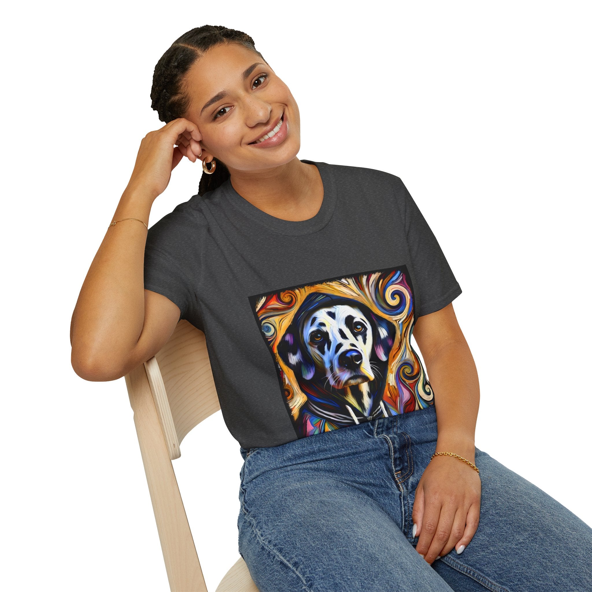 Dalmatian Relaxed Swirl | Unisex Dog T-Shirt