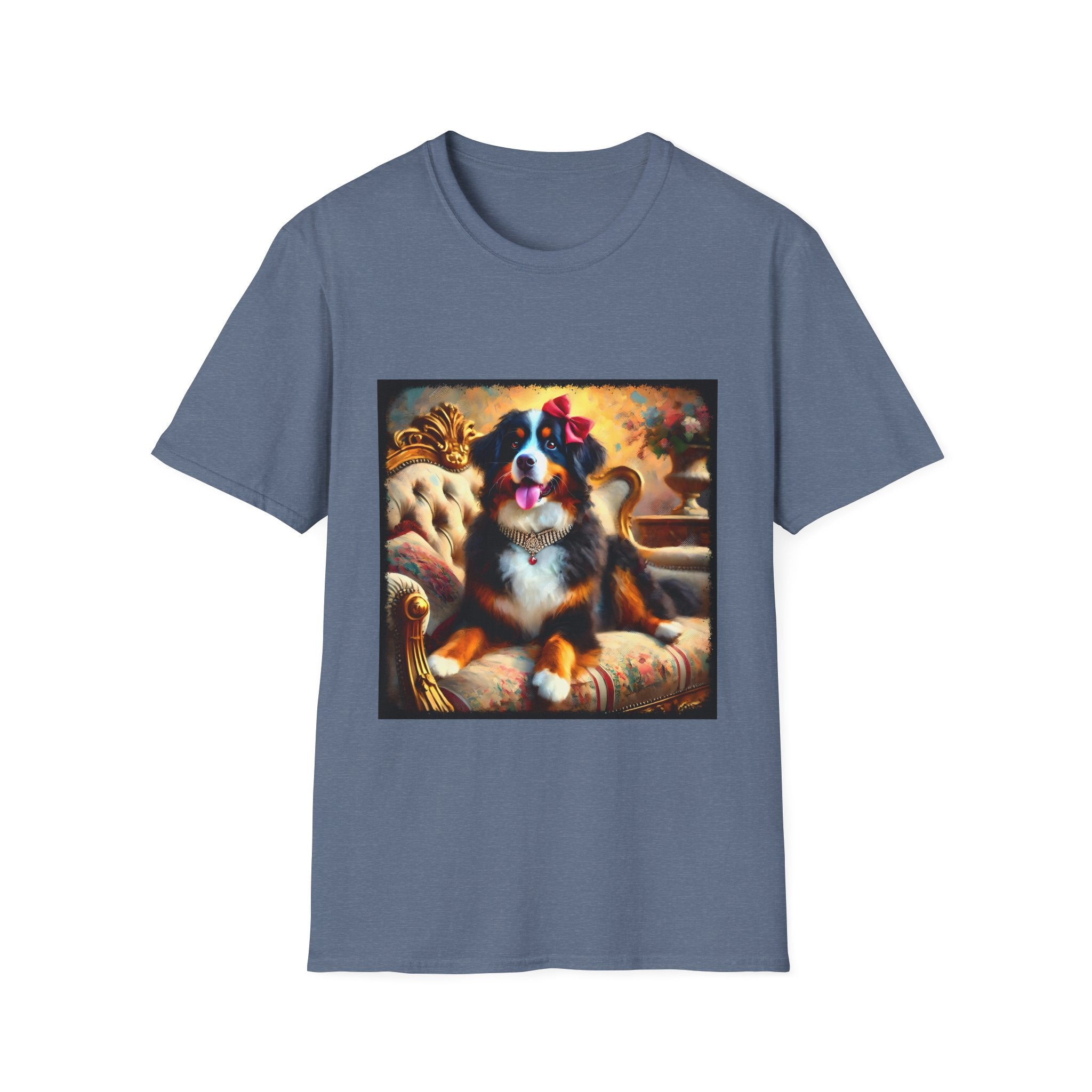 Bernese Mountain Dog Diamond Bow Classic| Unisex Dog T-Shirt