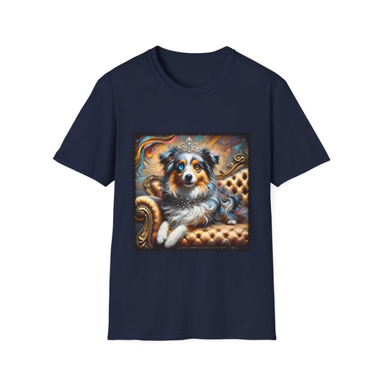 Miniature American Shepherd Stunning Swirl design dog lover unisex t-shirt in navy