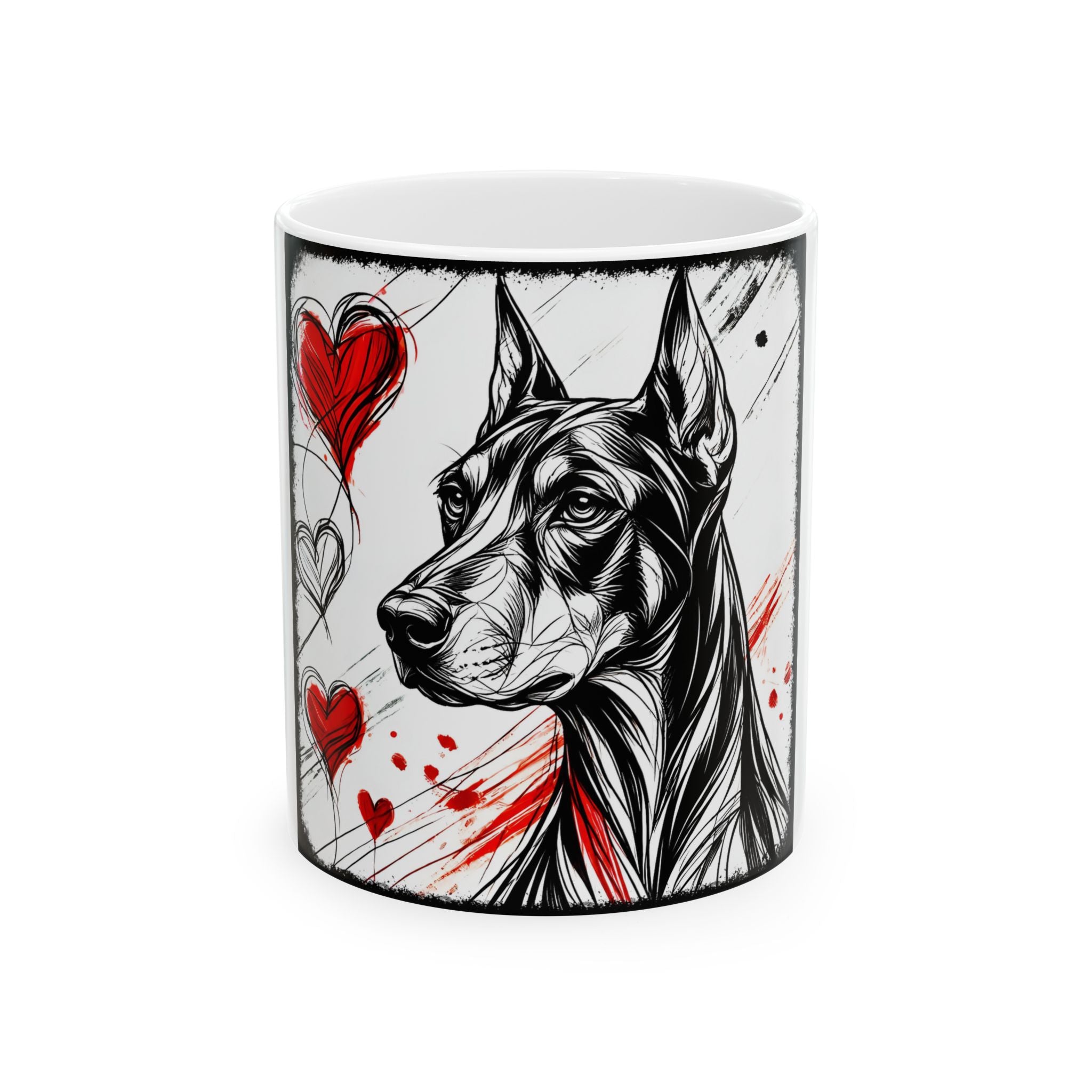 Doberman Pinscher Ceramic Mug | Scarlet Soul Dog Lover Gift