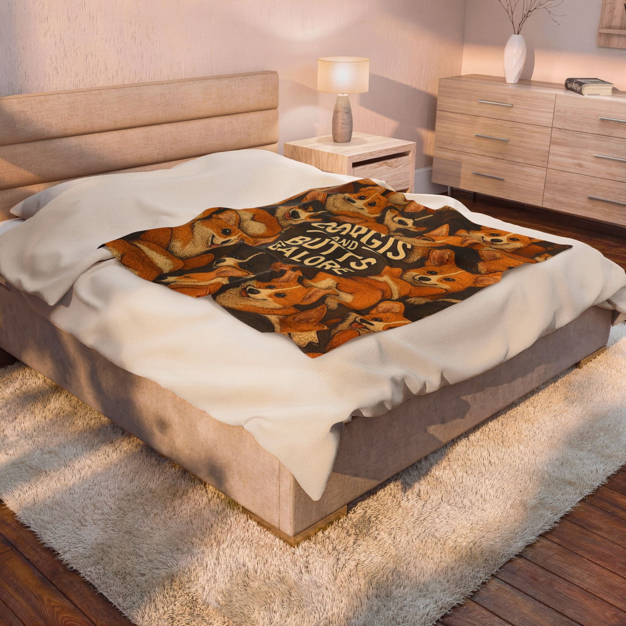 Pembroke Welsh Corgi Blanket | Corgi Butts Galore Dog Lover Gift