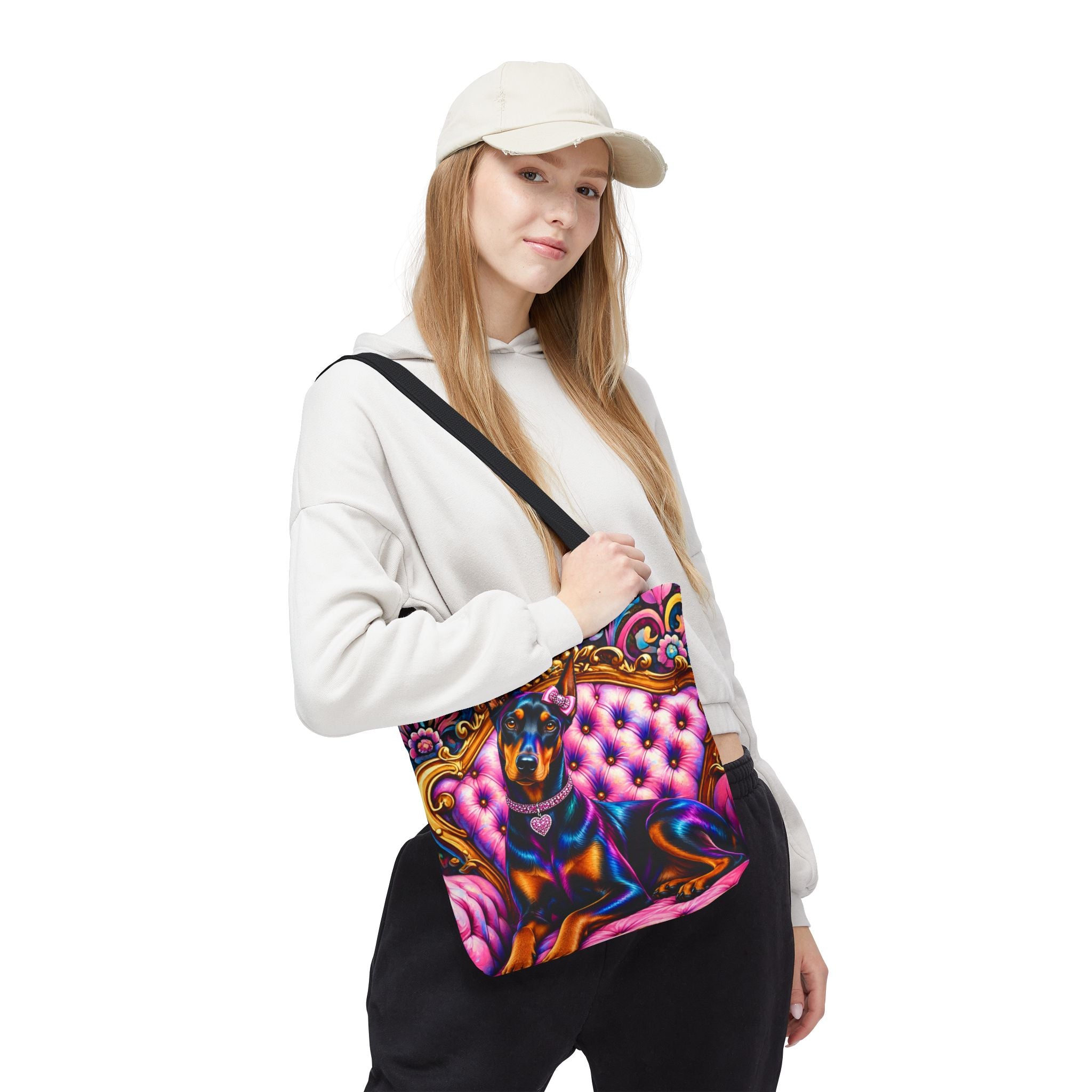 Doberman Pinscher Tote Bag | Rococo Romance Dog Lover Gift