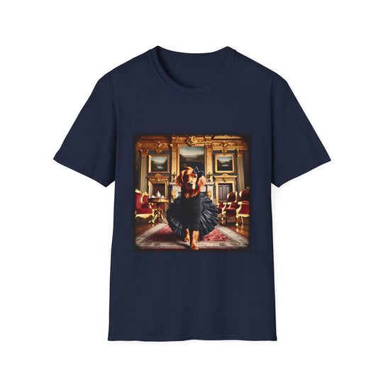 Golden Retriever Golden Runway design dog lover unisex t-shirt in navy