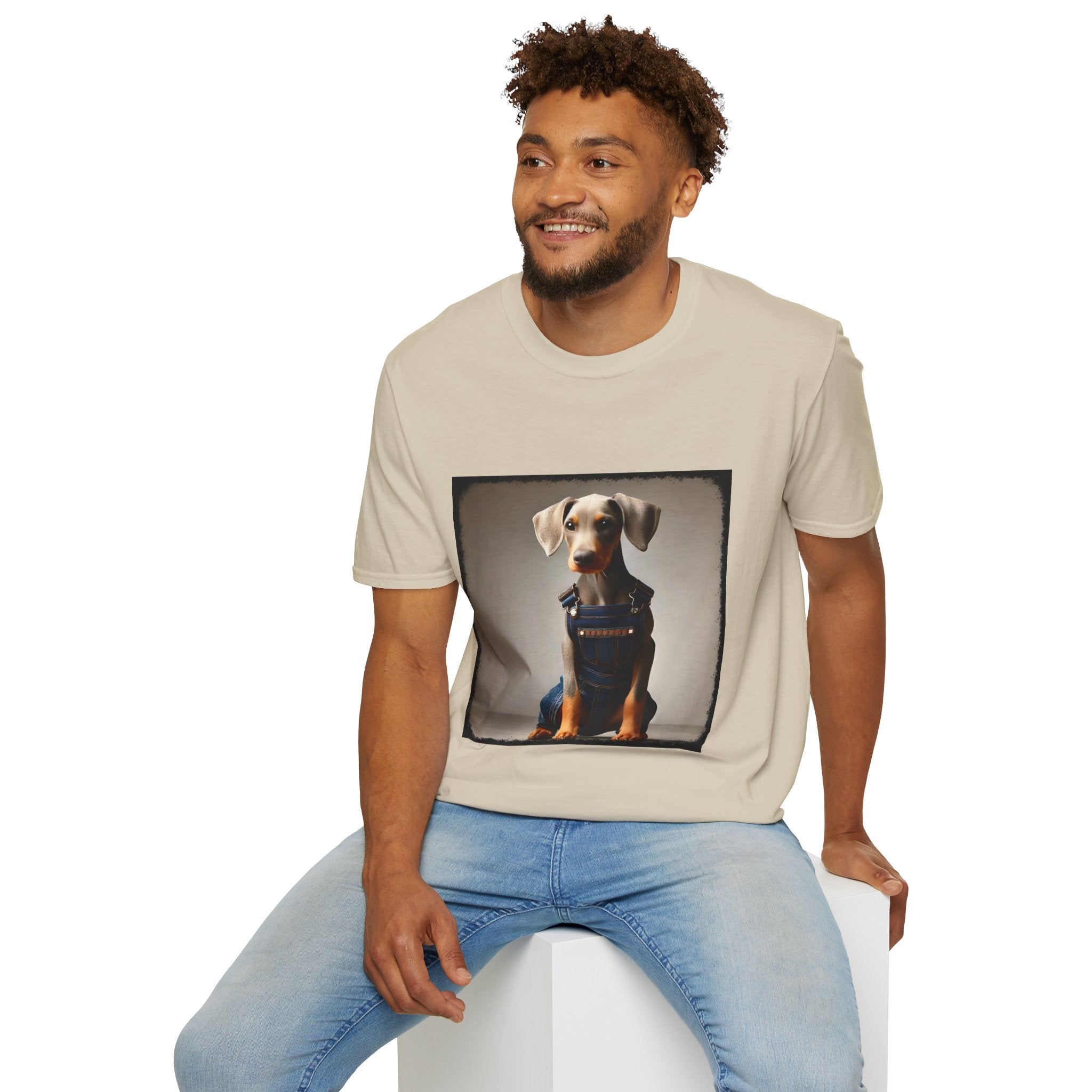 Doberman Pinscher Denim Dawg | Unisex Dog T-Shirt