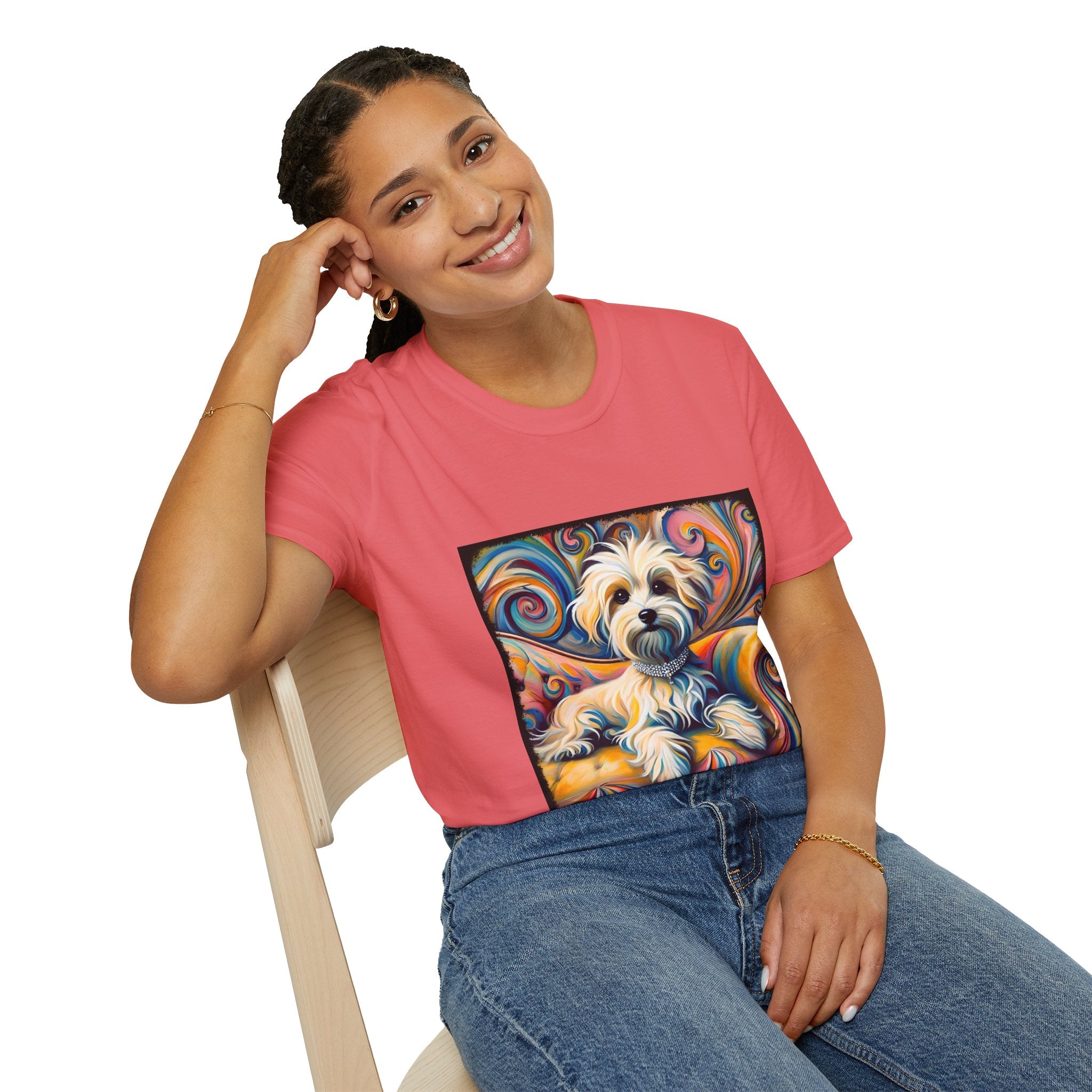 Havanese Whimsical Swirl |  Unisex Dog T-Shirt