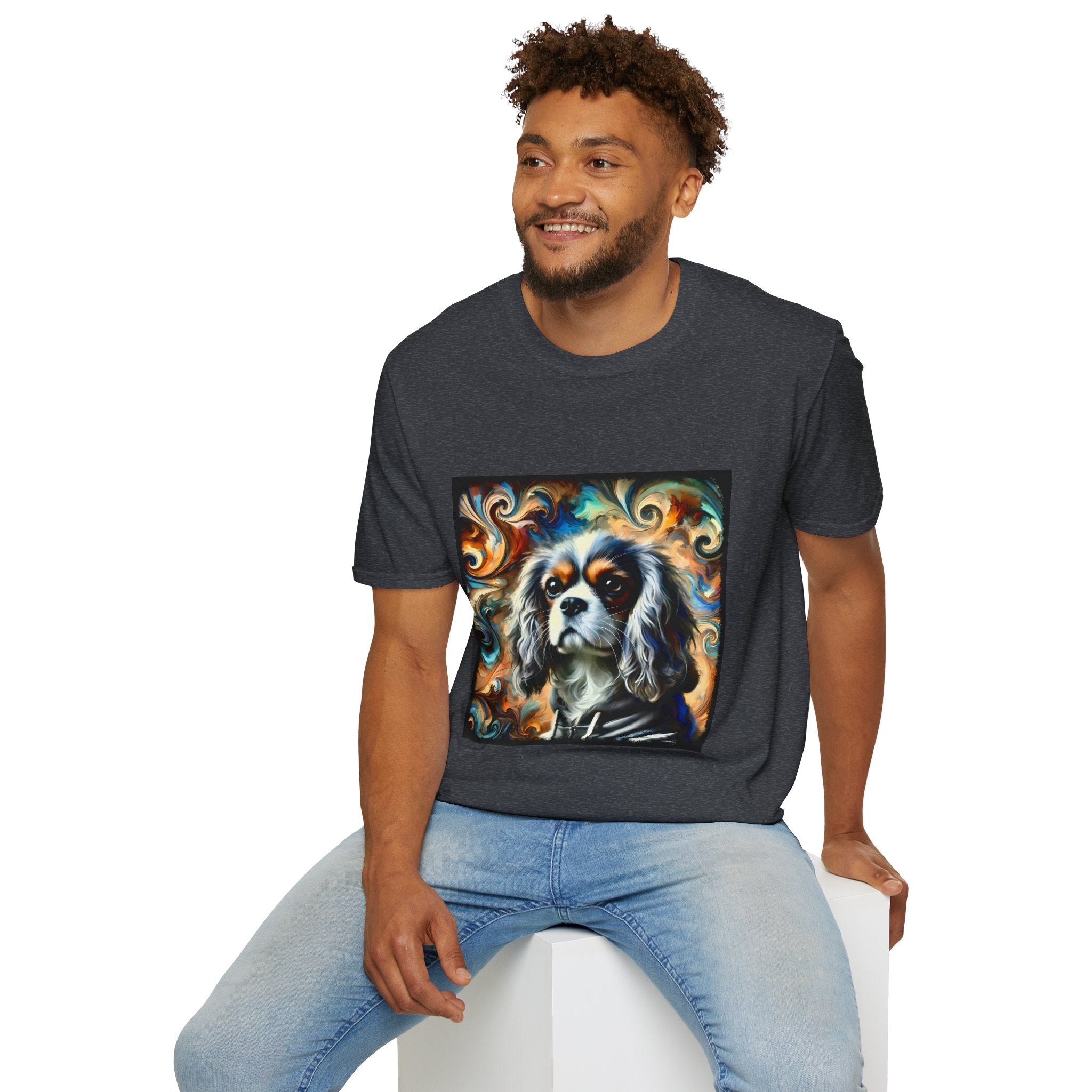 Cavalier King Charles Spaniel Silver Swirl | Unisex Dog T-Shirt