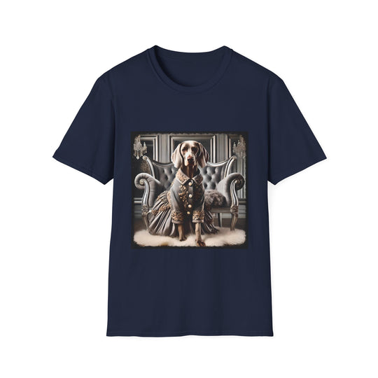 Weimaraner Pure Class design dog lover unisex t-shirt in navy