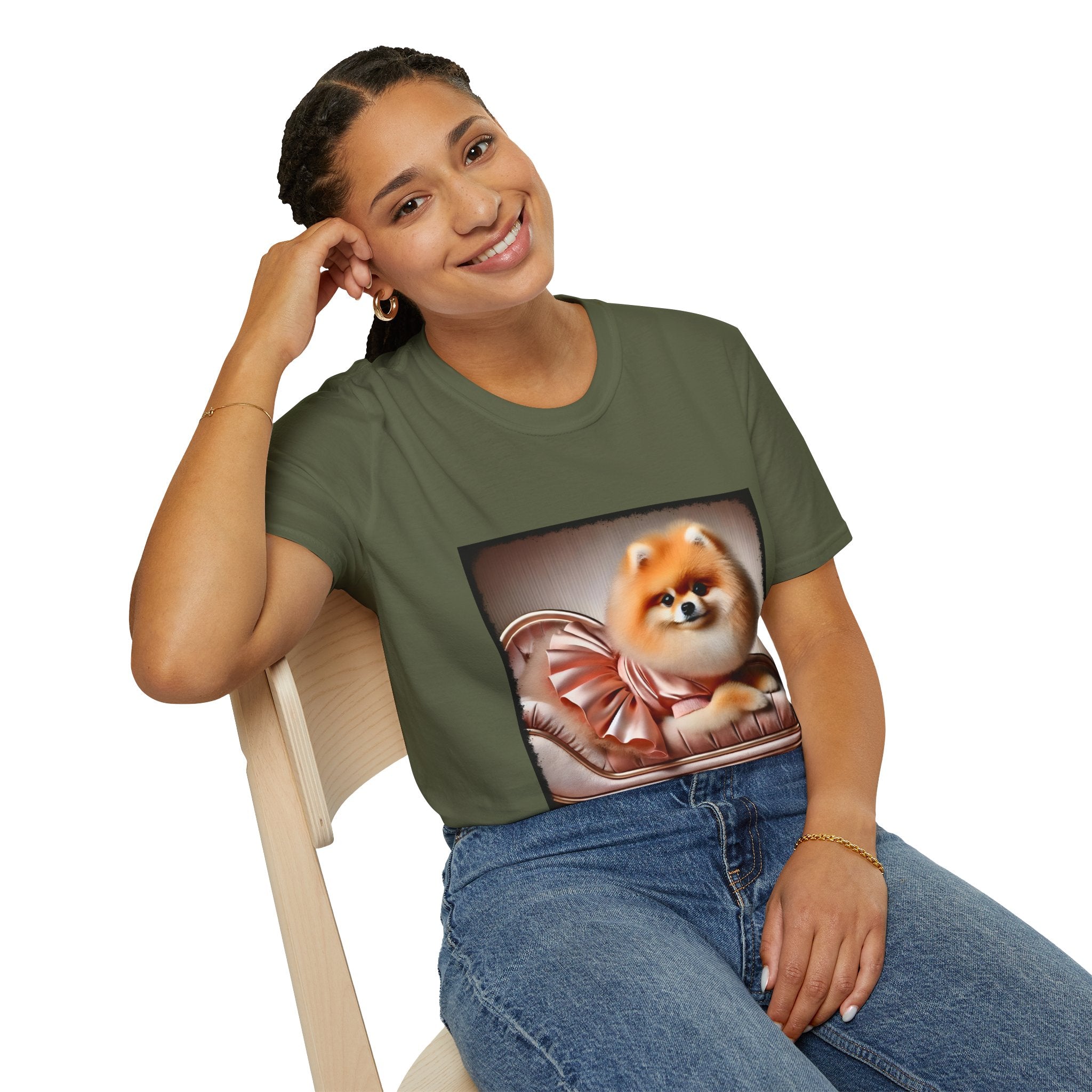Pomeranian Peach Princess | Unisex Dog T-Shirt