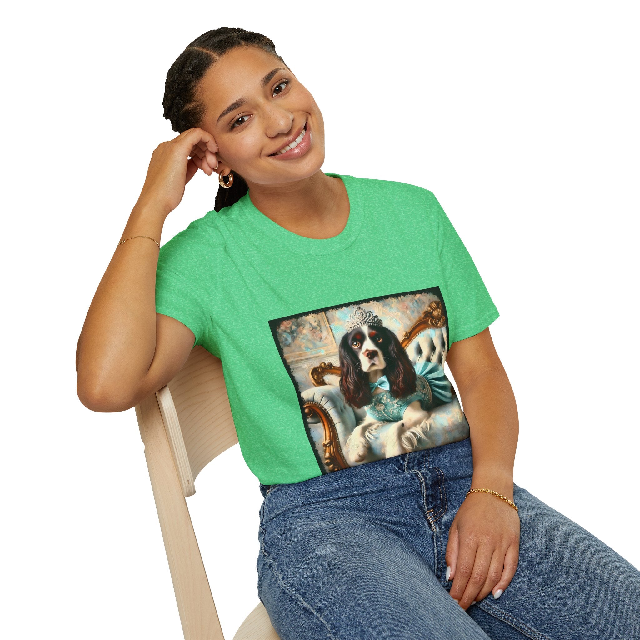 English Springer Spaniel Teal Princess Classic | Unisex Dog T-Shirt
