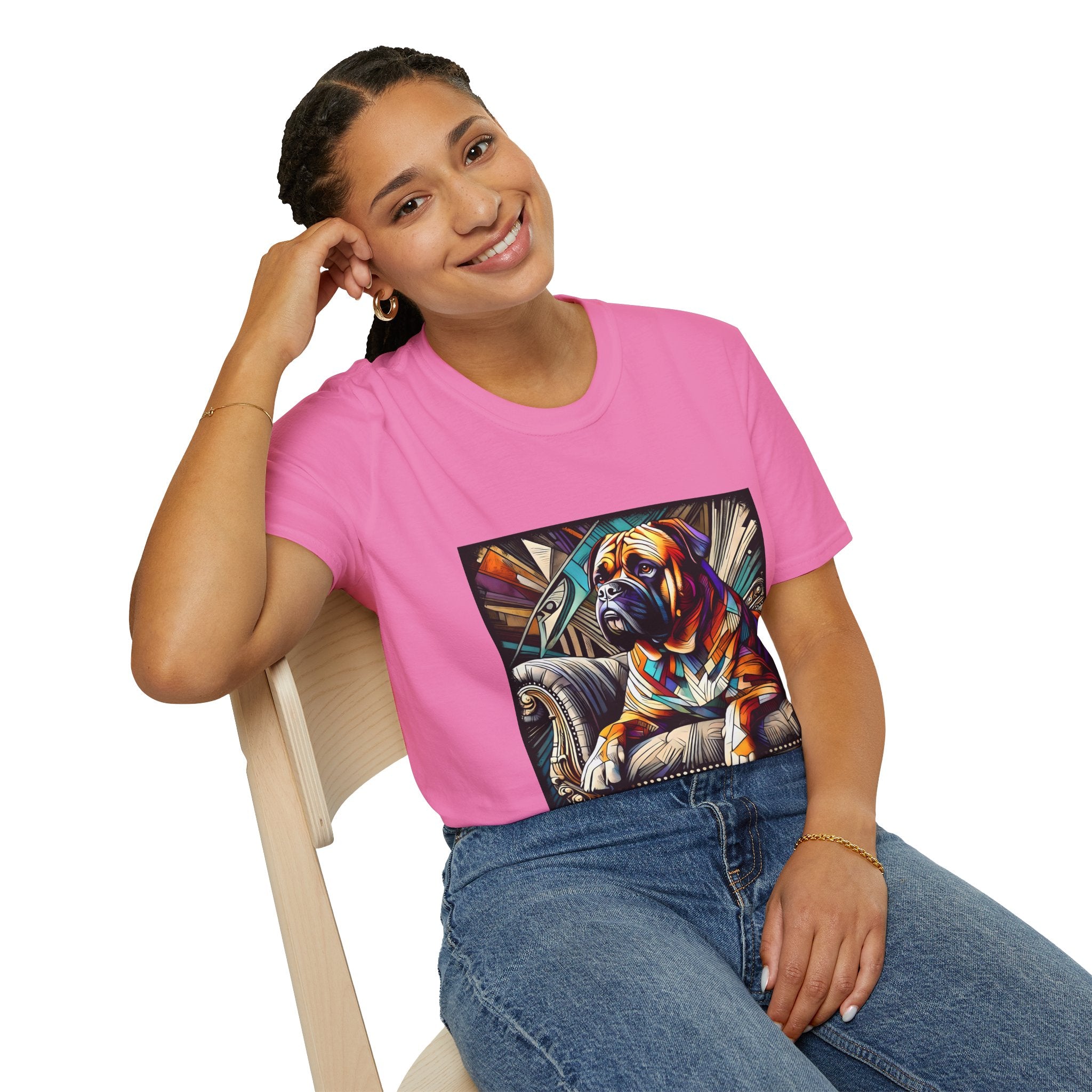 Bullmastiff Vivid Geometric | Unisex Dog T-Shirt