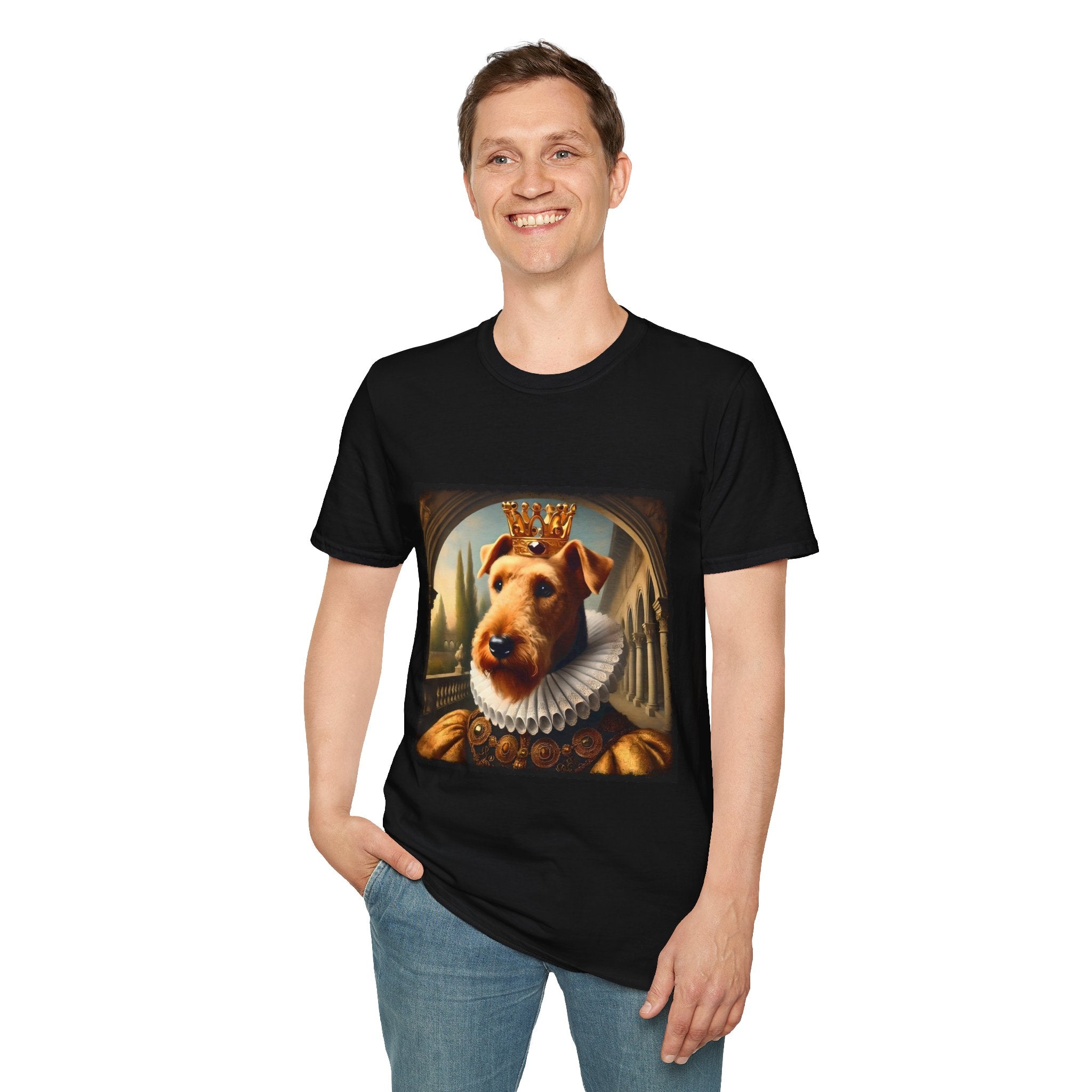 Airedale Terrier Crowned Gent design dog lover unisex t-shirt