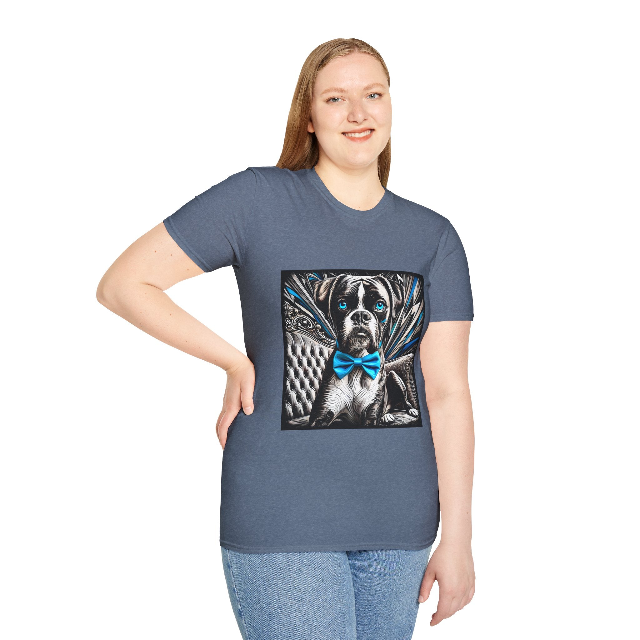 Boxer B&W Bold Blue Eyes | Unisex Dog T-Shirt