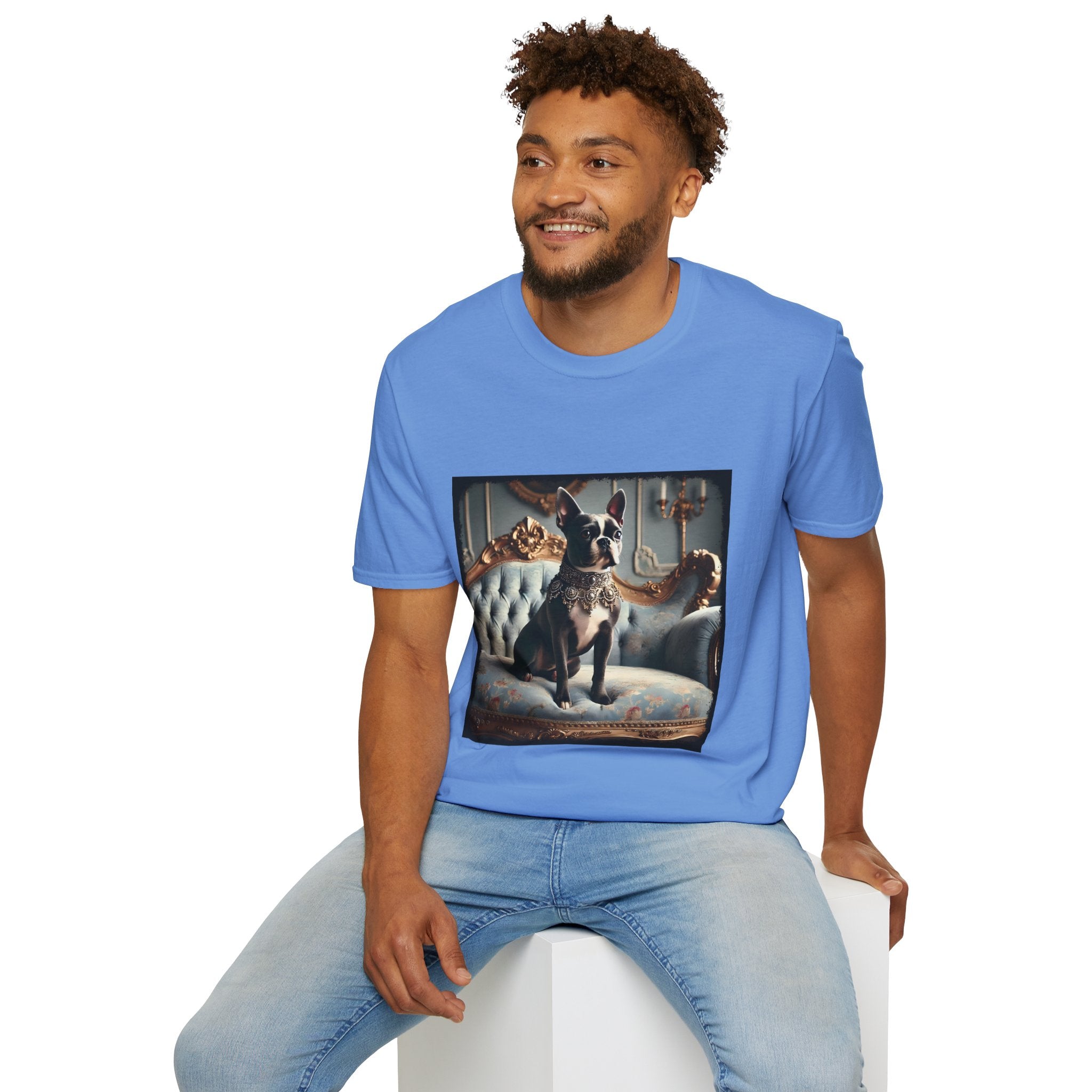 Boston Terrier Blue Royalty | Unisex Dog T-Shirt
