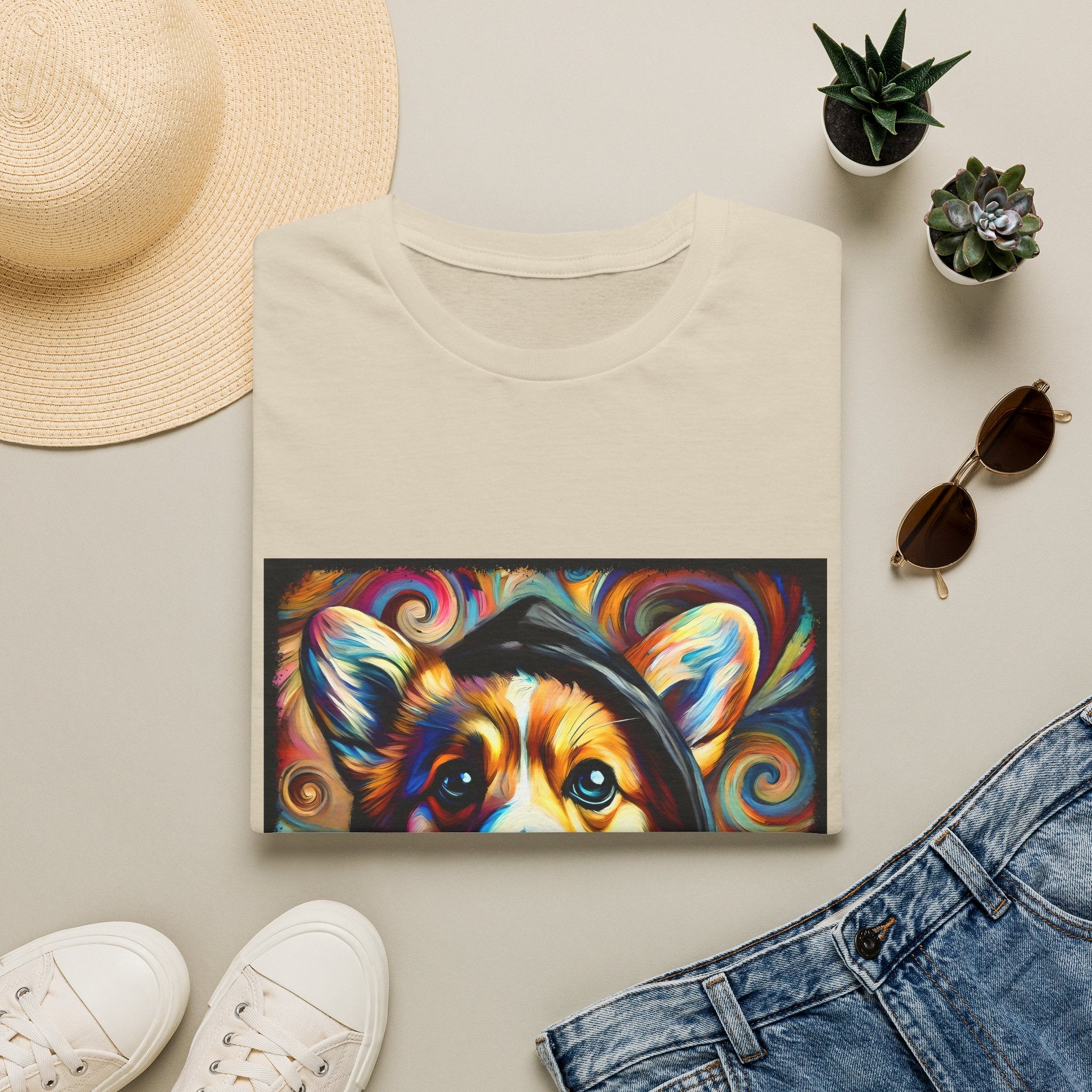 Pembroke Welsh Corgi Relaxed Swirl | Unisex Dog T-Shirt