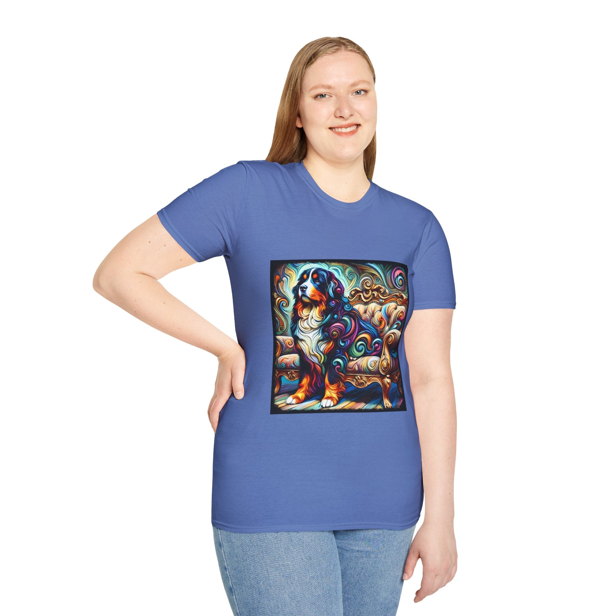 Bernese Mountain Dog Majestic Swirl | Unisex Dog T-Shirt